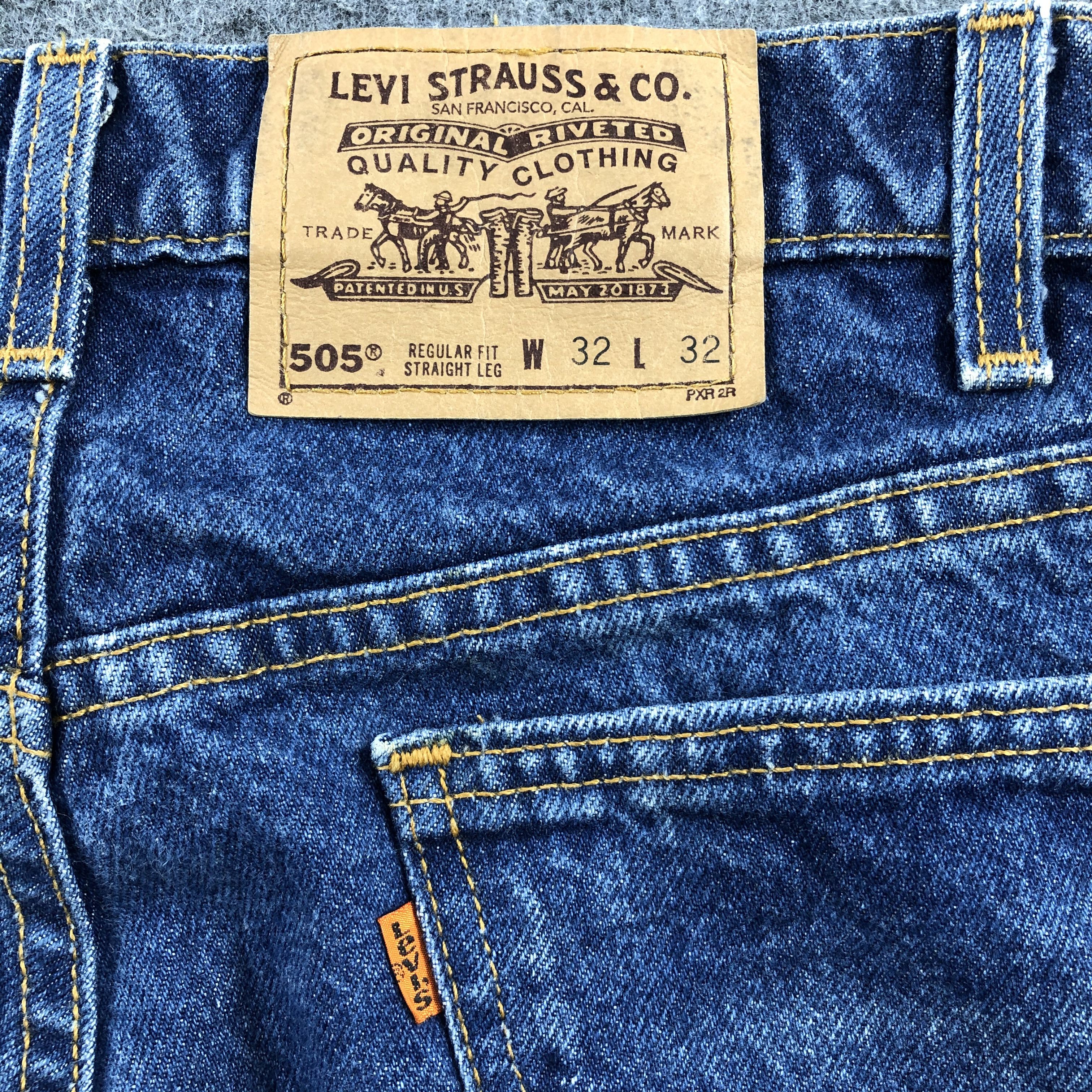 Levi's × Vintage 90s Vintage Painter Levis 505 Orange Tab Jeans-JM1111 Size US 31 - 5 Thumbnail