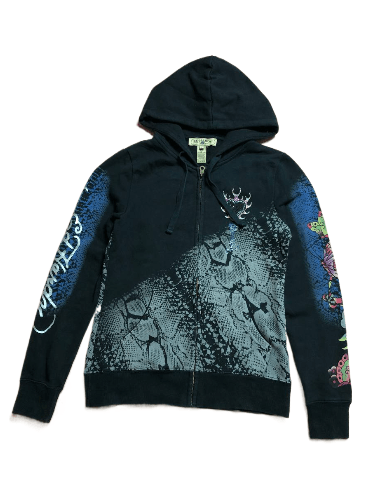 Ed Hardy Vintage Ed Hardy Big Y2K Logo Zip Hoodie Size S Size S / US 4 / IT 40 - 1 Thumbnail