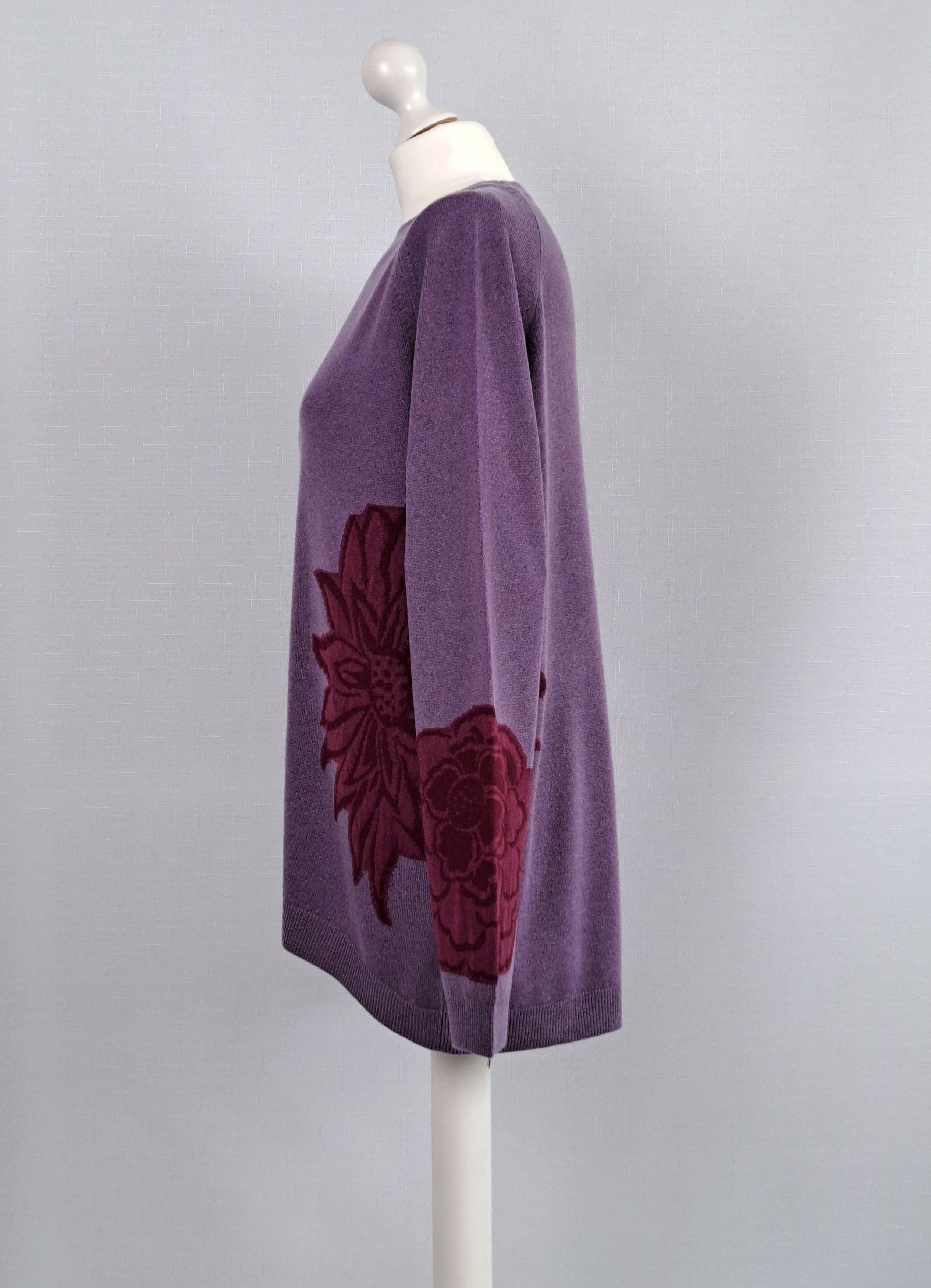 Etro ETRO long wool sweater with flowers. Size 42 Size XL / US 12-14 / IT 48-50 - 4 Thumbnail