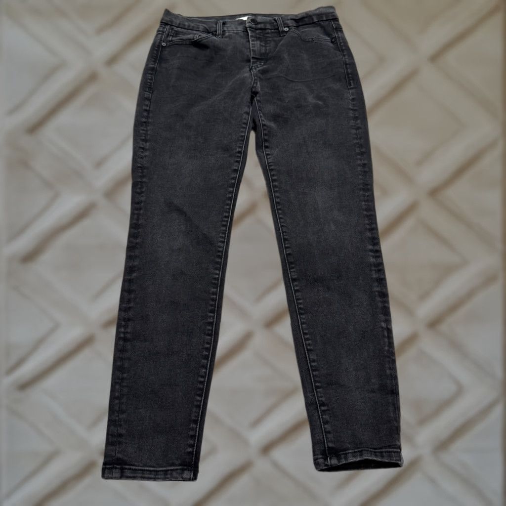 Vintage VINTAGE Habitual Womens Skinny Crop Jeans 29 Black High Rise Stretch Denim Modern Heritage Size 29" - 1 Thumbnail