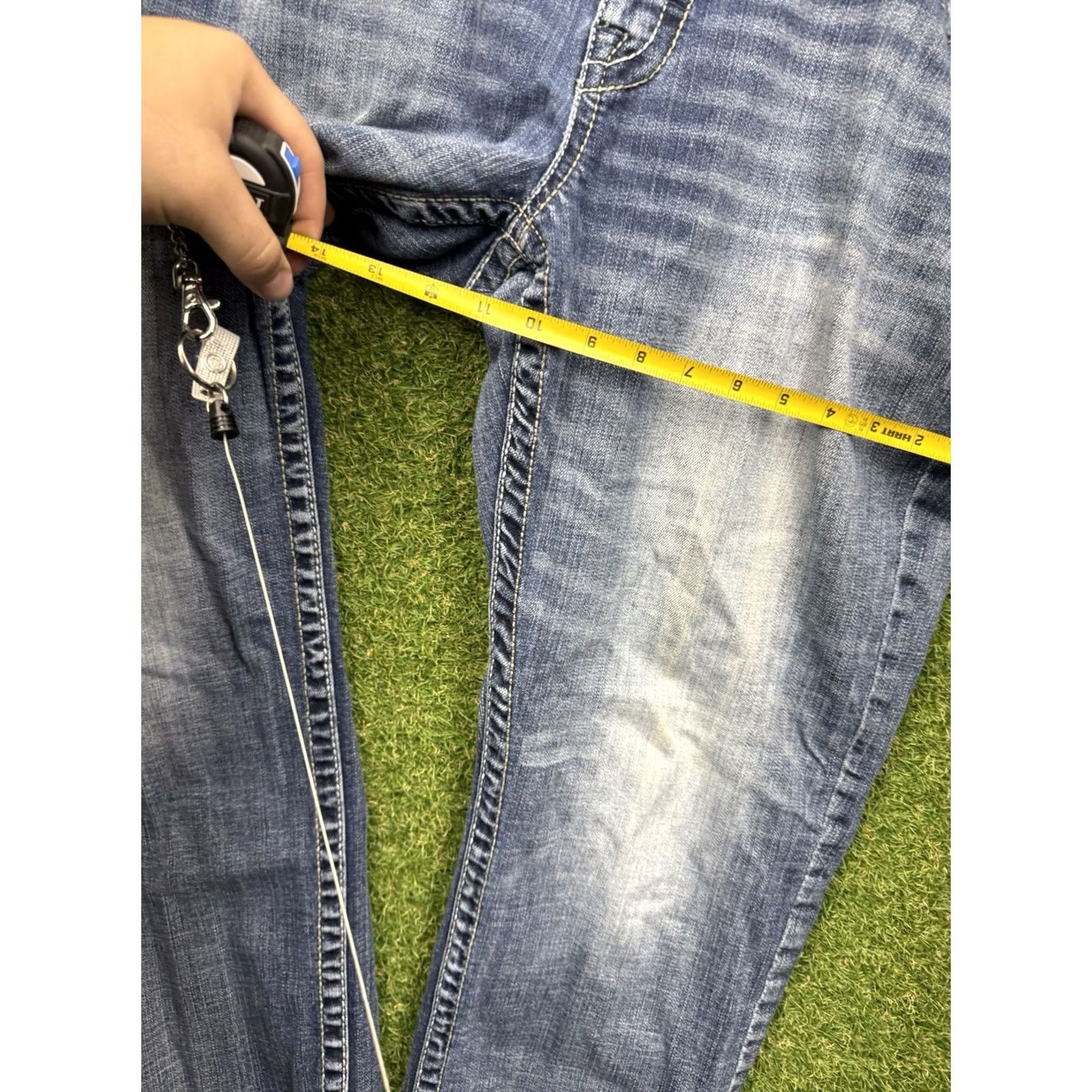 Vintage BKE Jeans Mens 40R Nolan Straight Leg Denim Buckle 5 Pocket Distressed Stretch Regular Jeans Mens Blue 40 Size US 40 / EU 56 - 3 Thumbnail