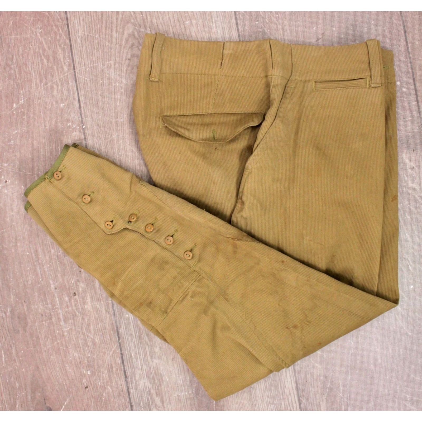 Olive VINTAGE 1920s 1930s Olive Green Breeches Pants Sz 32x24 20s 30s Mens Size US 32 / EU 48 - 2 Thumbnail