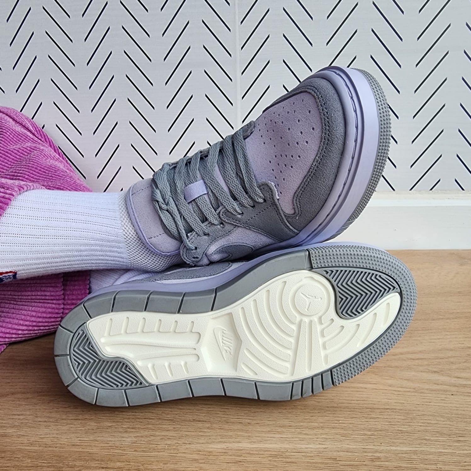 Other ❤️Jordan 1 Elevate Stealth Platform Women Shoes 9.5 lavender Size US 9.5 / IT 39.5 - 3 Thumbnail