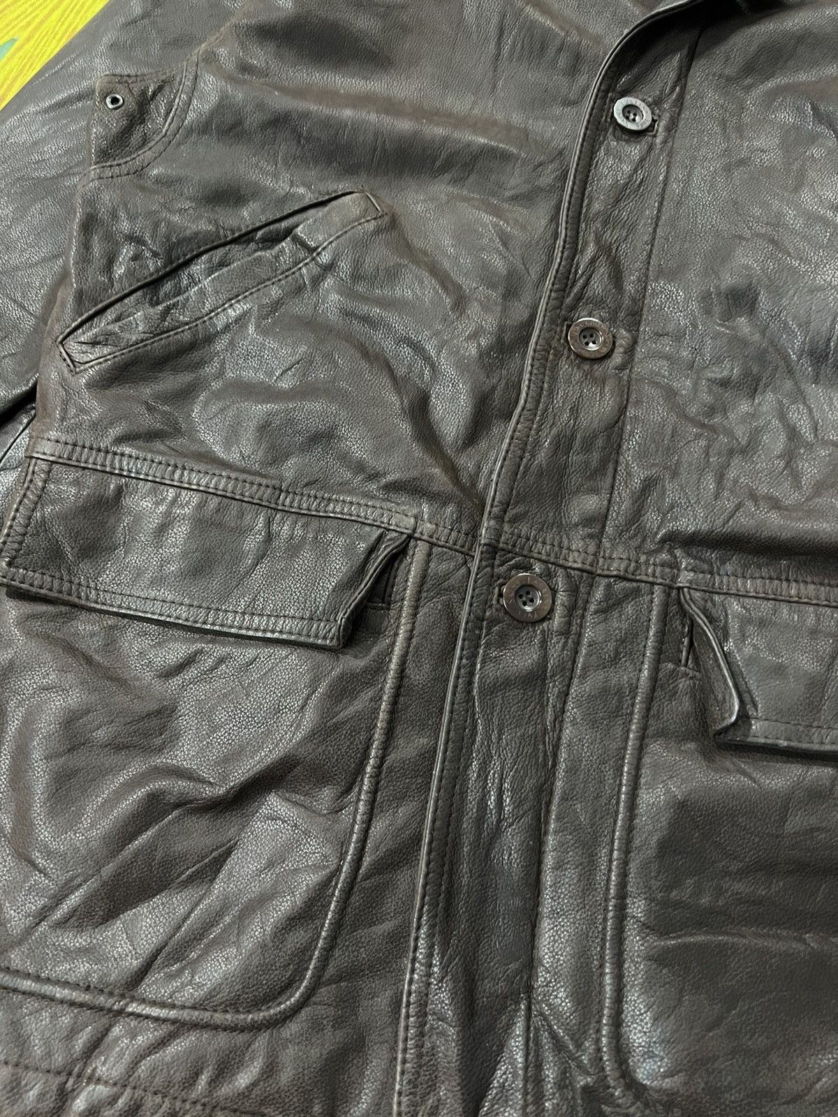 Yves Saint Laurent 💥Vintage YSL Pour Homme Leather Jacket Size US M / EU 48-50 / 2 - 4 Thumbnail