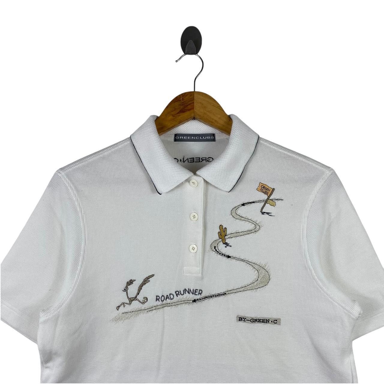 Vintage Vintage GREEN CLUBS ROAD RUNNERS Looney Tunes Tee Shirt Polo Size US S / EU 44-46 / 1 - 2 Thumbnail