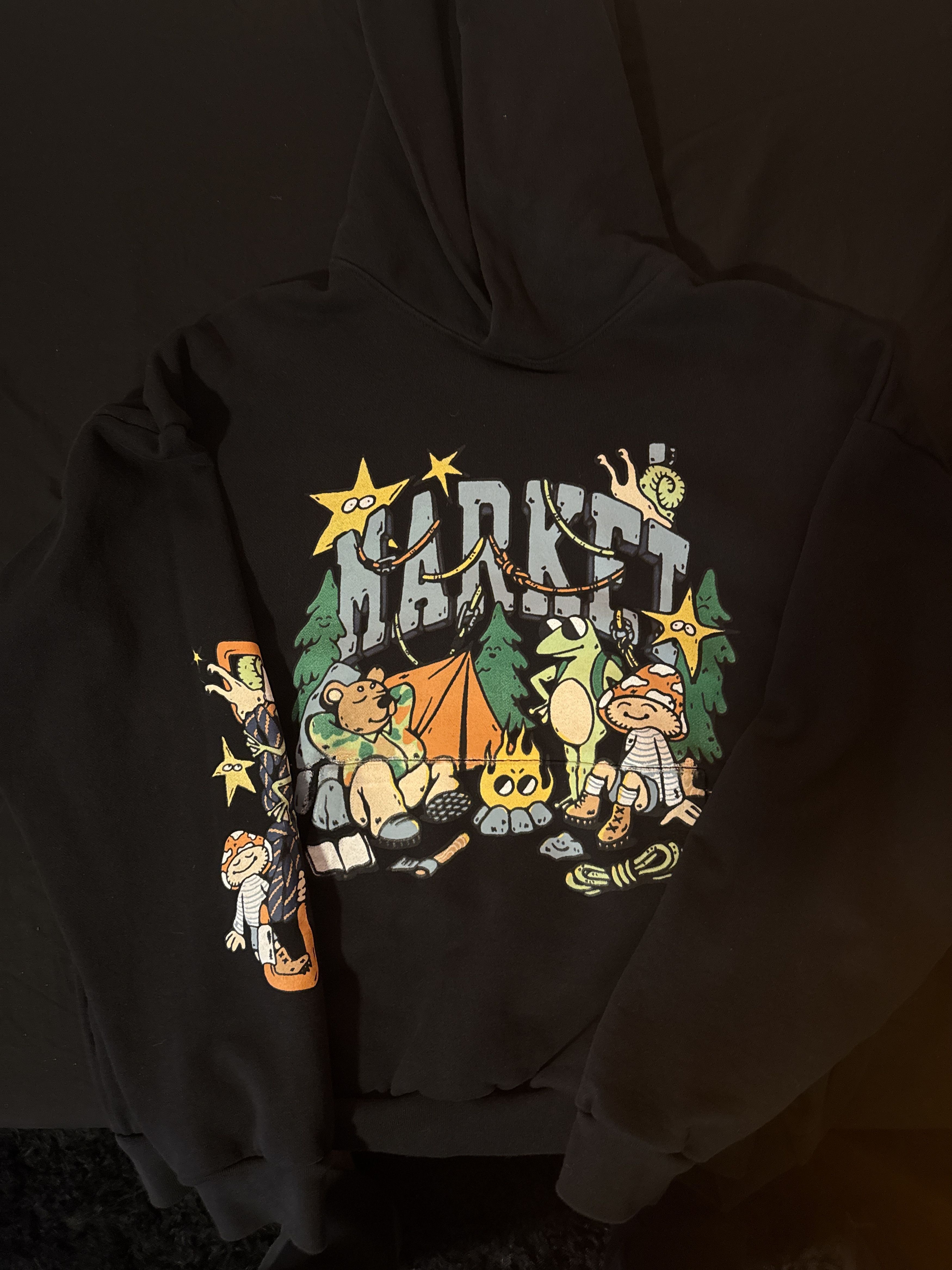 Market chinatown market camping graphic black hoodie Size US XL / EU 56 / 4 - 2 Thumbnail