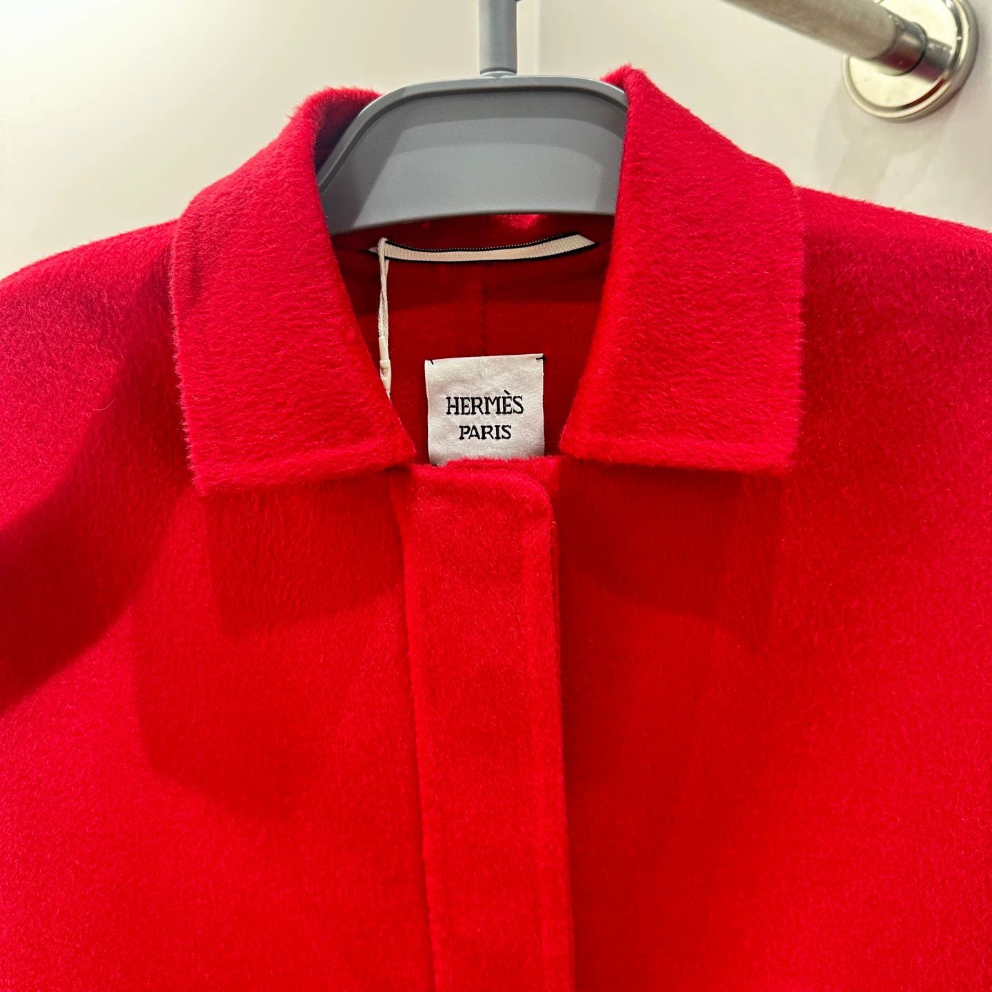 Hermes Hermes mar90 red cashmere short coat 34 Size XS / US 0-2 / IT 36-38 - 3 Thumbnail