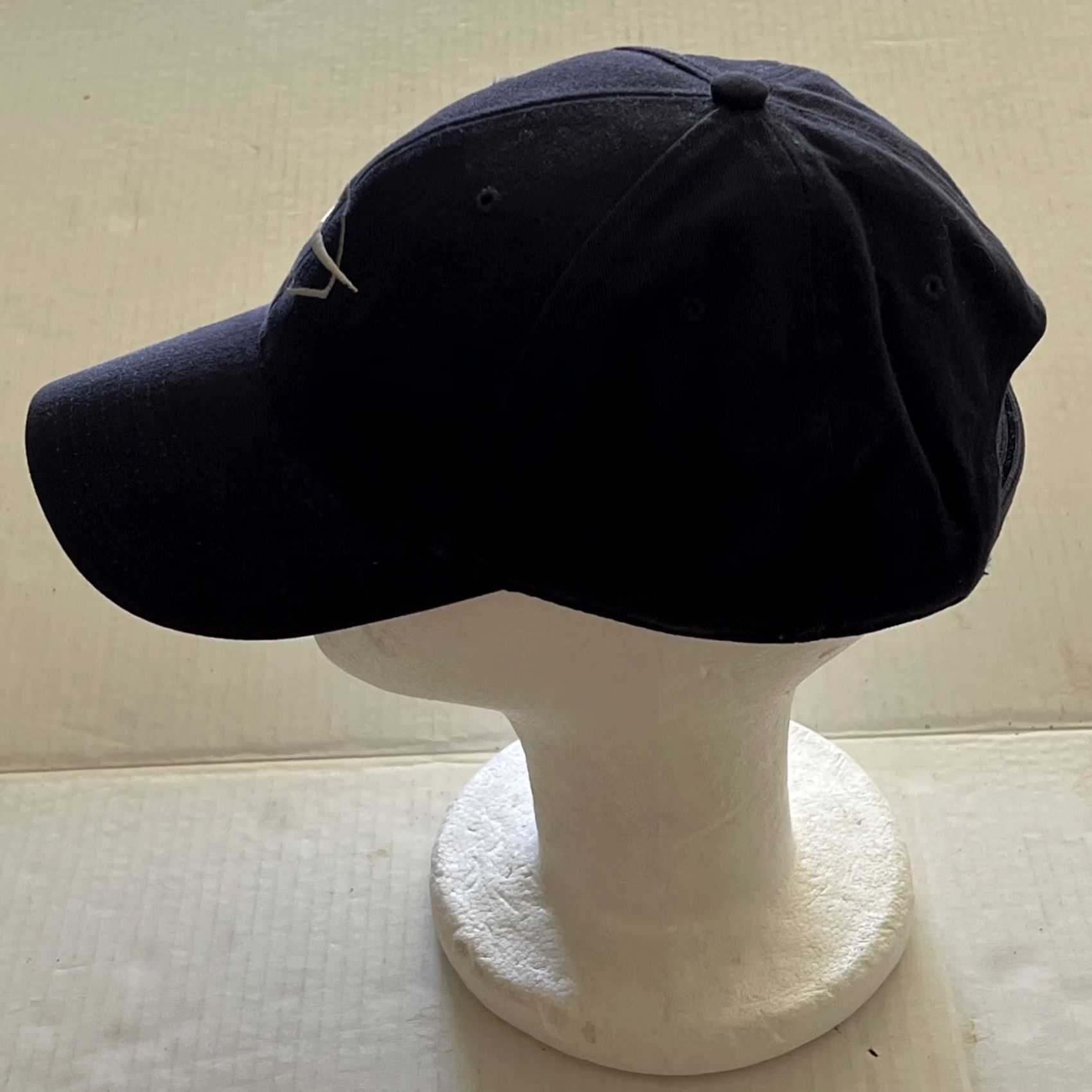 Nike VINTAGE Nike Swoosh Baseball Diamond Hat Adjustable Dark Blue Gray Label Men Adjustable Cotton Hat Diamond Baseball Mens Size ONE SIZE - 4 Thumbnail