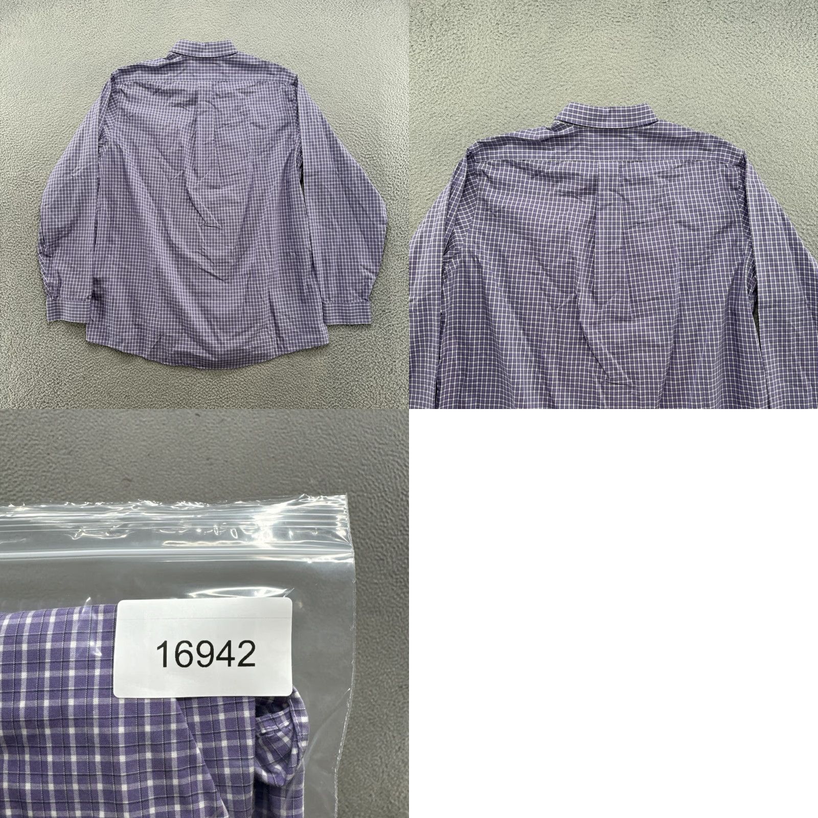 Eddie Bauer Eddie Bauer Dress Shirt Mens Purple Wrinkle Resistant Relaxed Fit Button Up XLT Size 46R - 8 Thumbnail