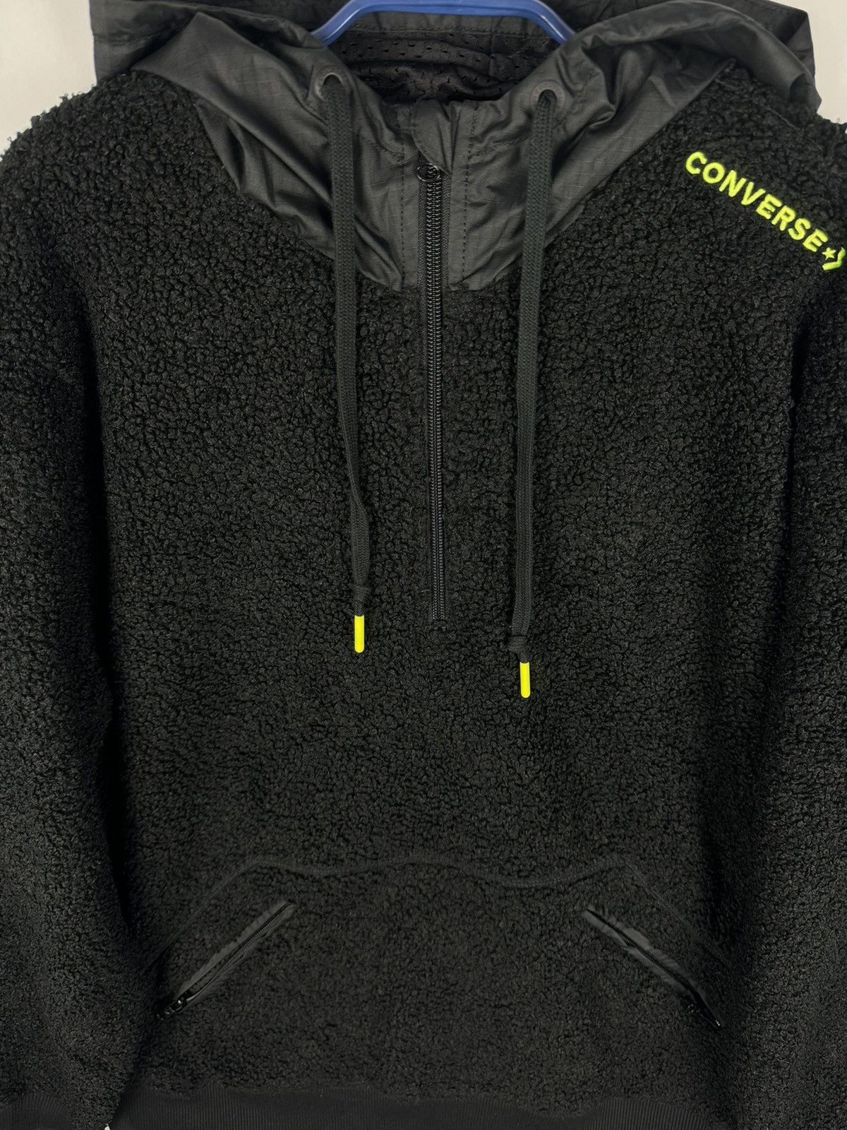Converse Converse Black Neon Sherpa Hoodie Sweatshirt Size US L / EU 52-54 / 3 - 3 Thumbnail