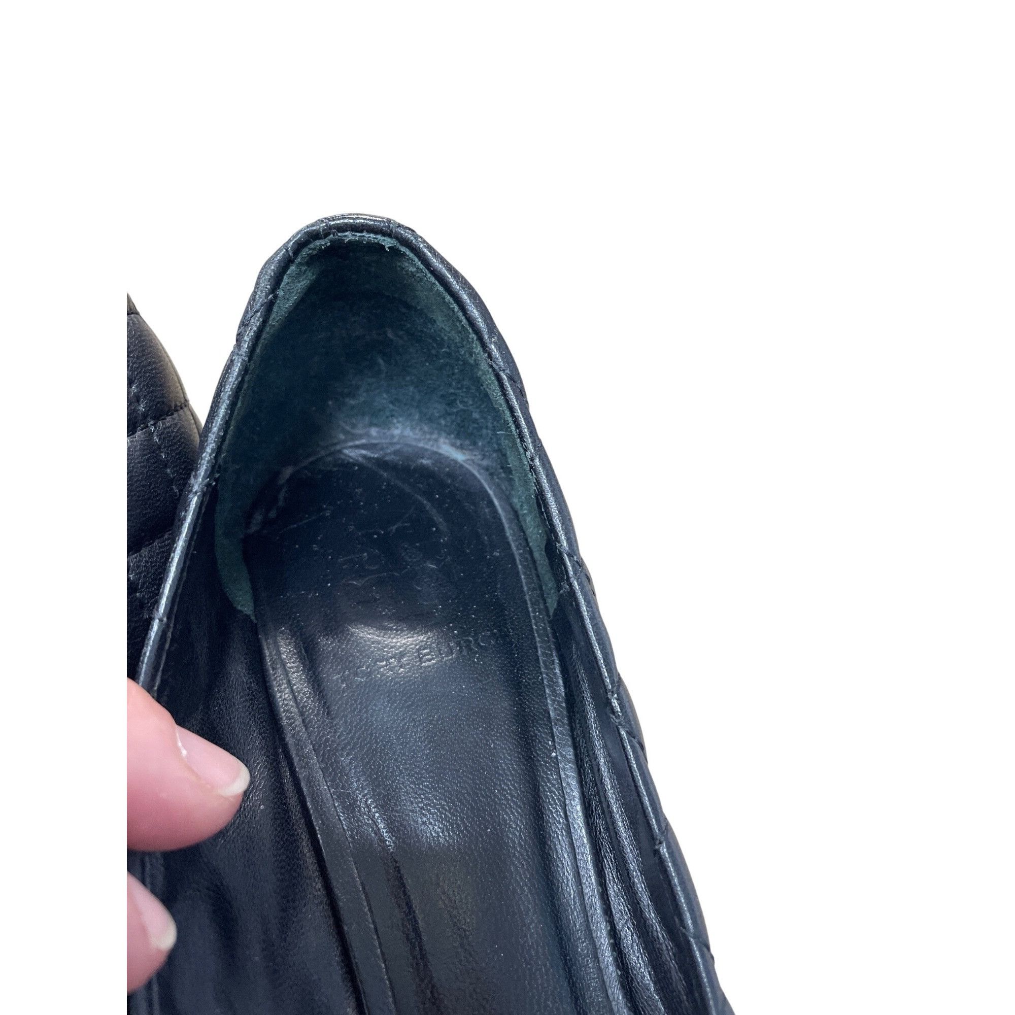 Tory Burch Tory Burch Womans Black Leather quilted 2.5" Slip on heels Size US 6 / IT 36 - 9 Thumbnail