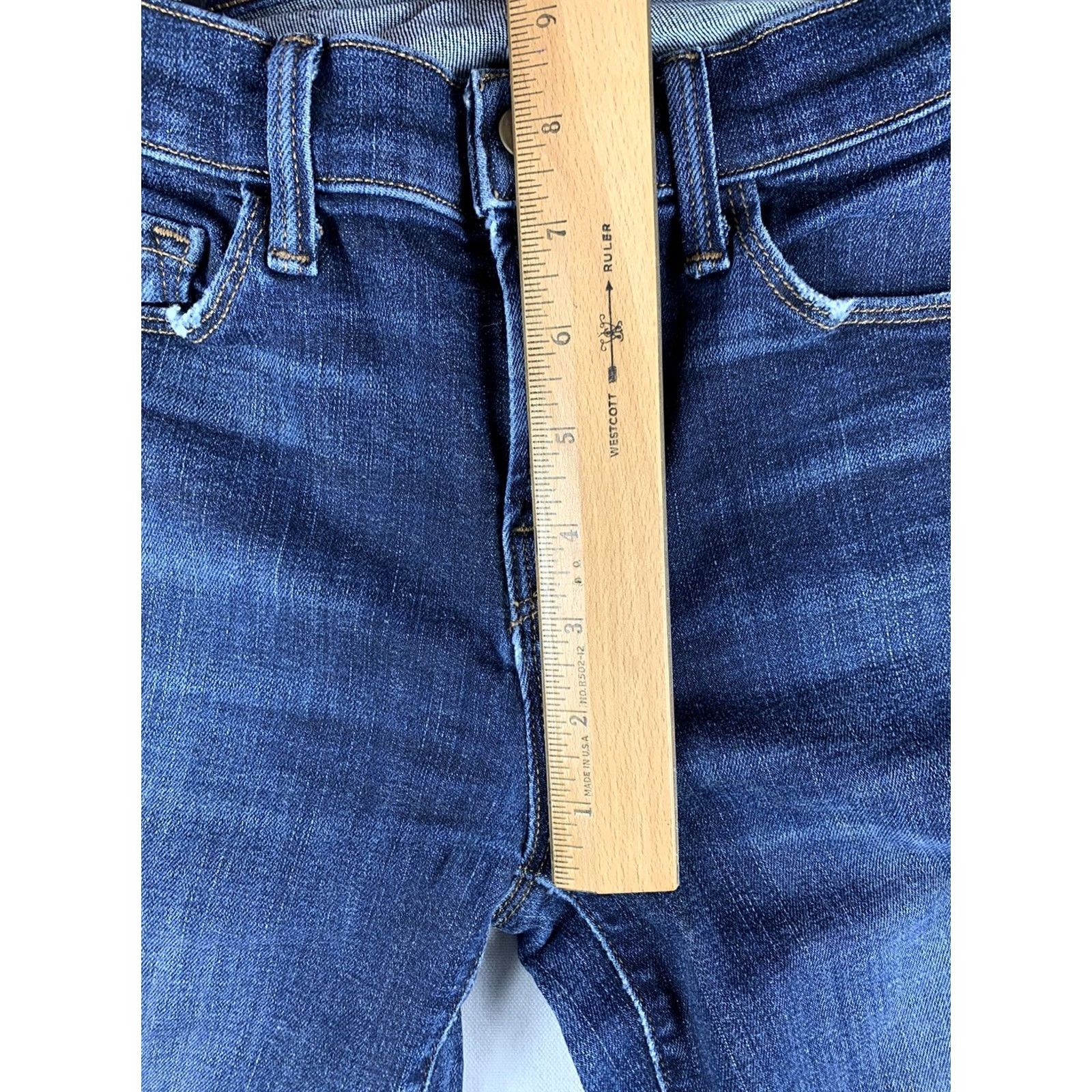 J Brand J Brand Womens Jeans Cropped Rail Blue Denim Size 25 Skinny Size 42" / US 20 - 3 Thumbnail