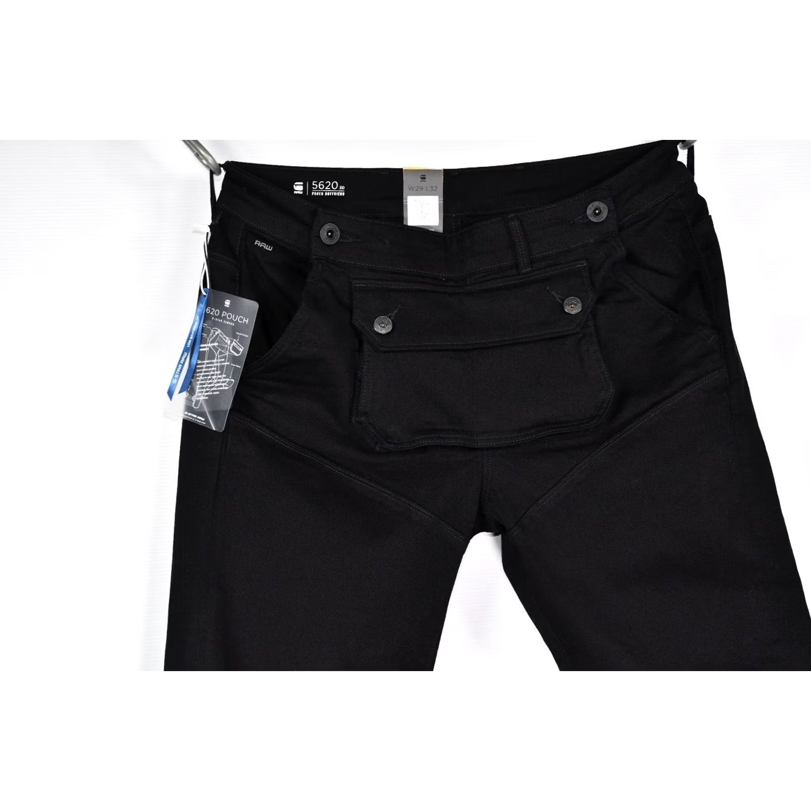 G-Star G-Star 5620 3D Pouch Boyfriend WMN Black Denim Stretch Jeans W29 L32 Women Size 29" - 2 Thumbnail
