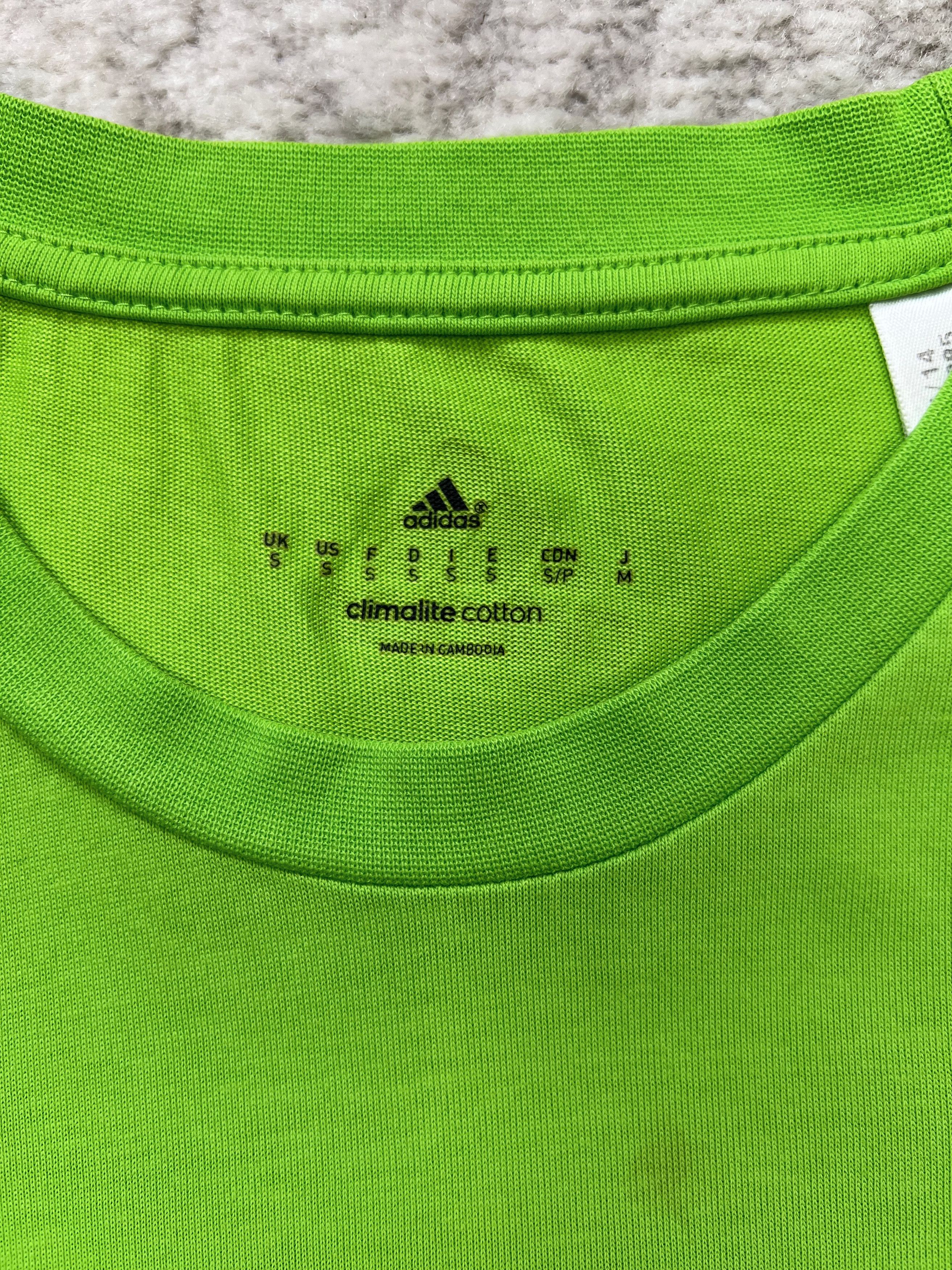 Adidas Adidas Climalite Cotton Lime Green T-Shirt Size US S / EU 44-46 / 1 - 11 Thumbnail