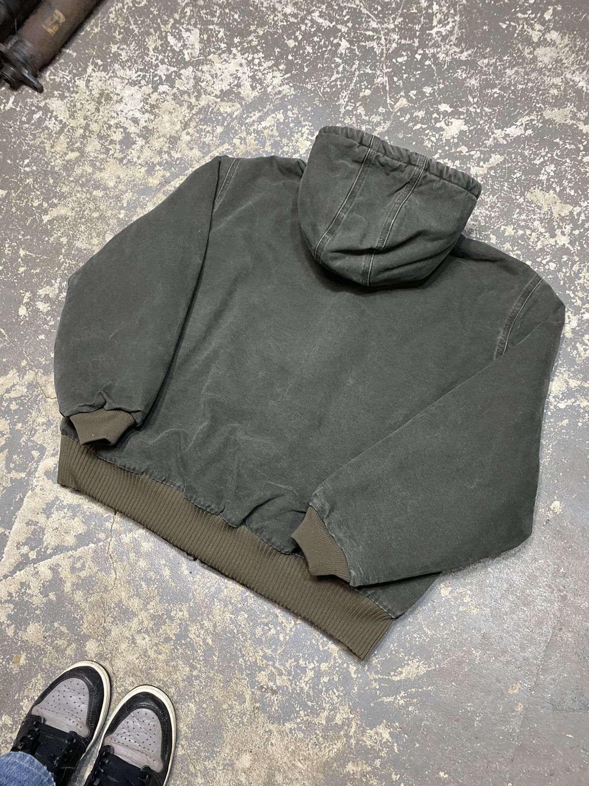 Carhartt × Vintage Vintage Carhartt Green Mos Hooded Active Jacket J130 MOS Size US XXL / EU 58 / 5 - 8 Thumbnail