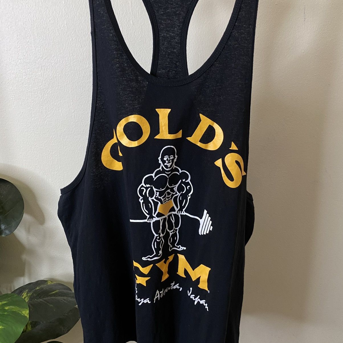 Vintage Vintage 90s Gold Gym Black Tank Top Streetwear Style Size US XL / EU 56 / 4 - 2 Thumbnail