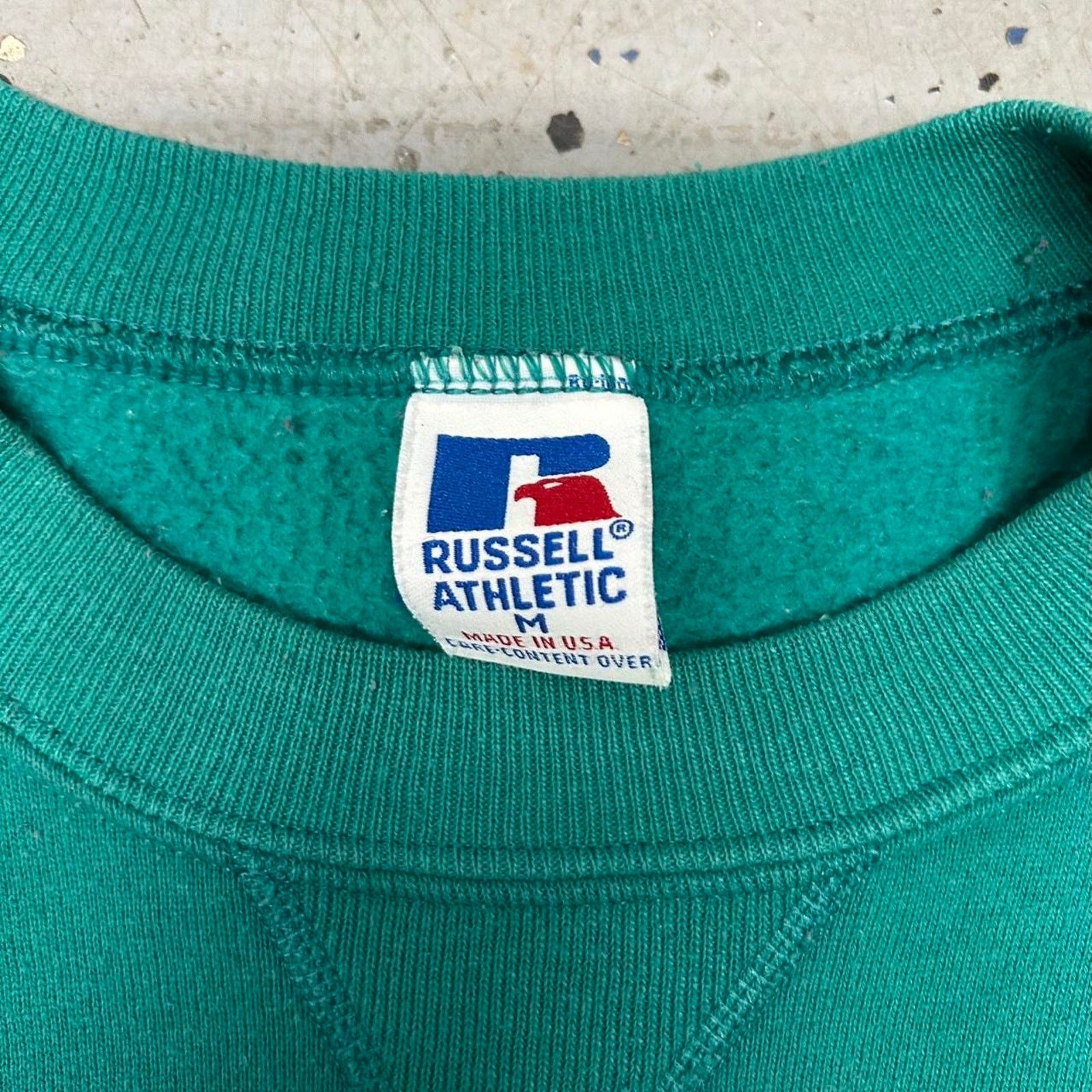 Russell Athletic VTG Teal green Russell Athletic crewneck sweatshirt Size M / US 6-8 / IT 42-44 - 4 Thumbnail