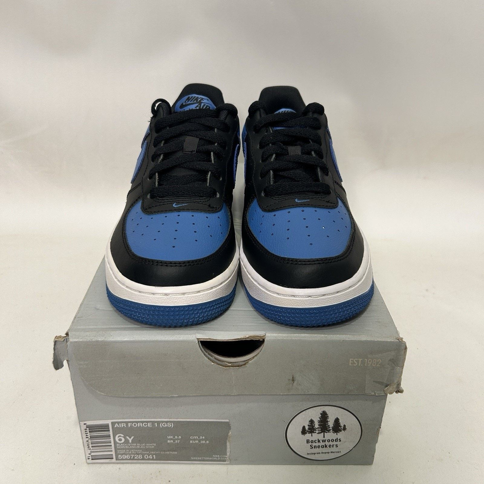 Nike Nike Air Force 1 Low GS “Star Blue” Size US 7.5 / IT 37.5 - 2 Thumbnail