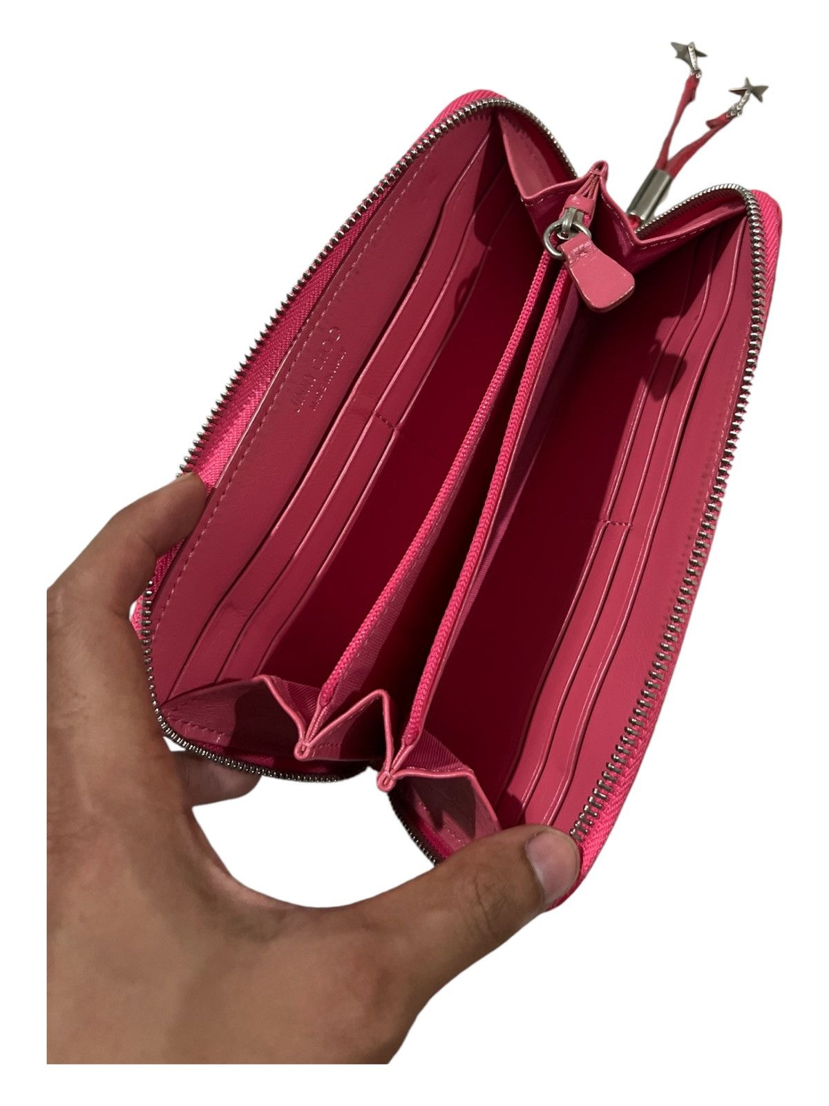 Genuine Leather × Jimmy Choo Auth. Jimmy Choo Filipa Star Studded Leather Long Wallets Size ONE SIZE - 5 Thumbnail