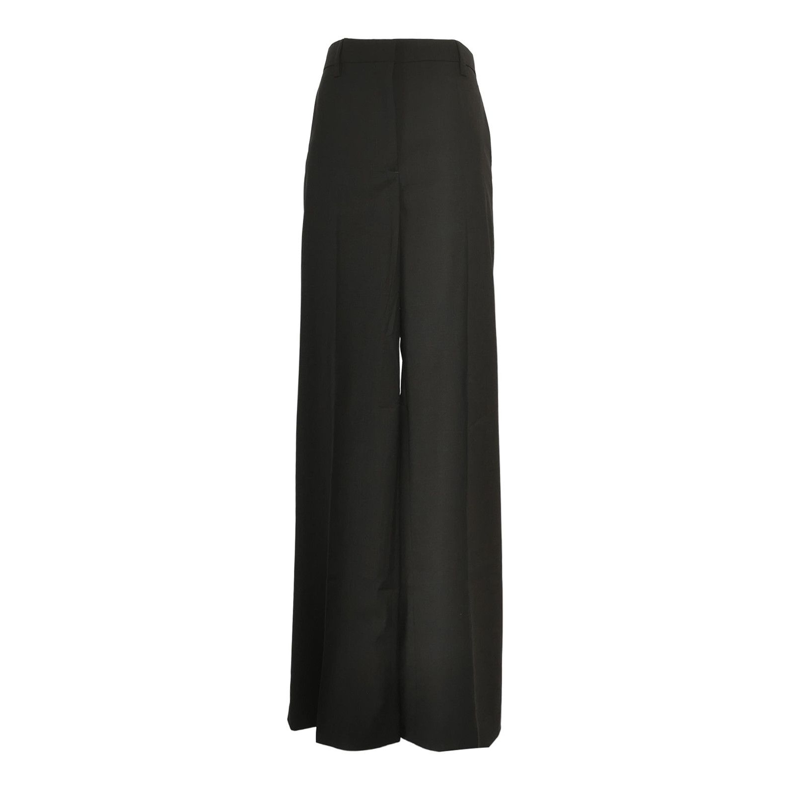 Prada Prada Black Wool Wide-Leg Trousers 0089 Size 38" / US 16 / IT 52 - 1 Thumbnail