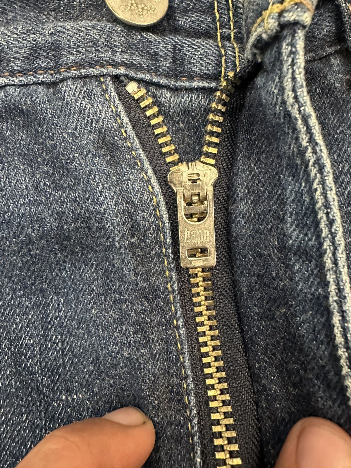 Bape A Bathing Ape (BAPE) Selvedge Denim Jeans – Ape Head Pocket Size US 32 / EU 48 - 5 Thumbnail