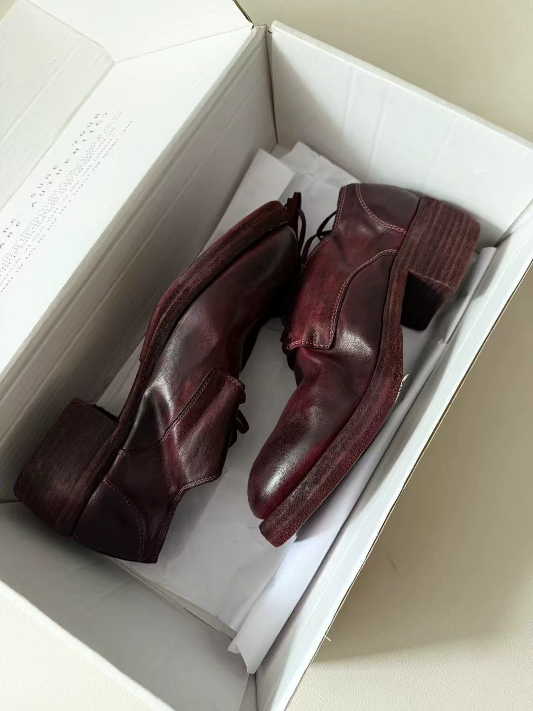 Guidi Guidi 792z Mangosteen Red Derby EU38 NWT In Stock Size US 7.5 / IT 37.5 - 2 Thumbnail