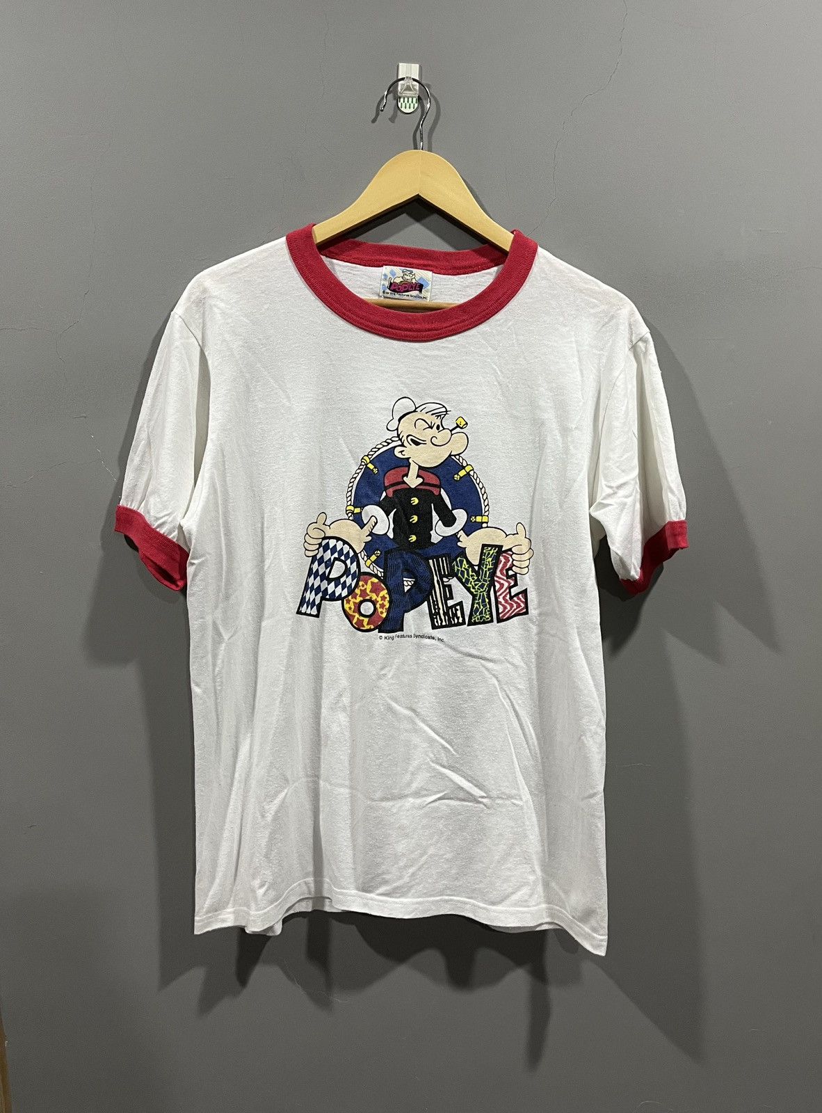 Vintage 90s Popeye Ringer Tee