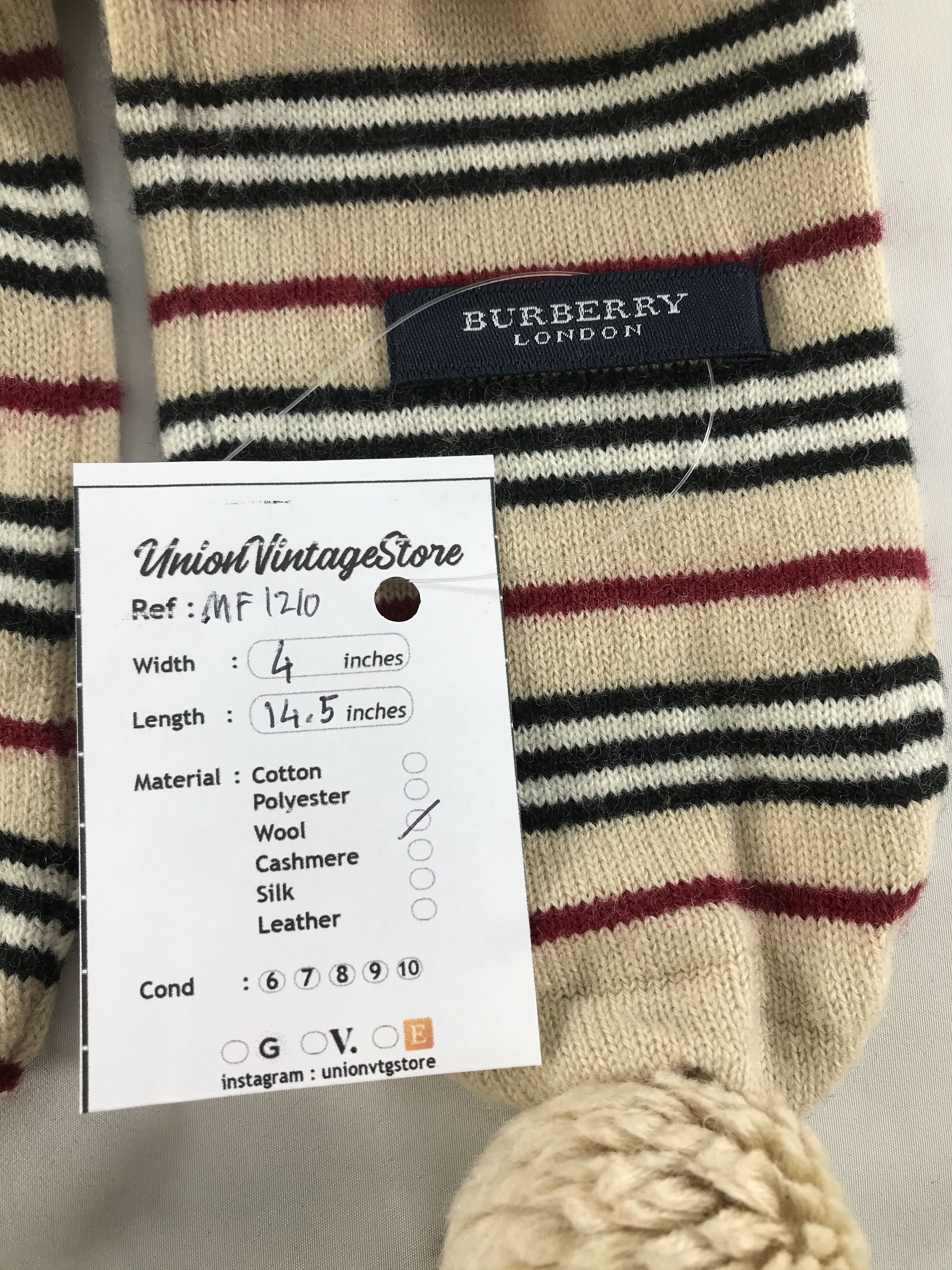 Burberry Vintage Burberry Scarf/Muffler/Neckwear MF1210 Size ONE SIZE - 4 Thumbnail