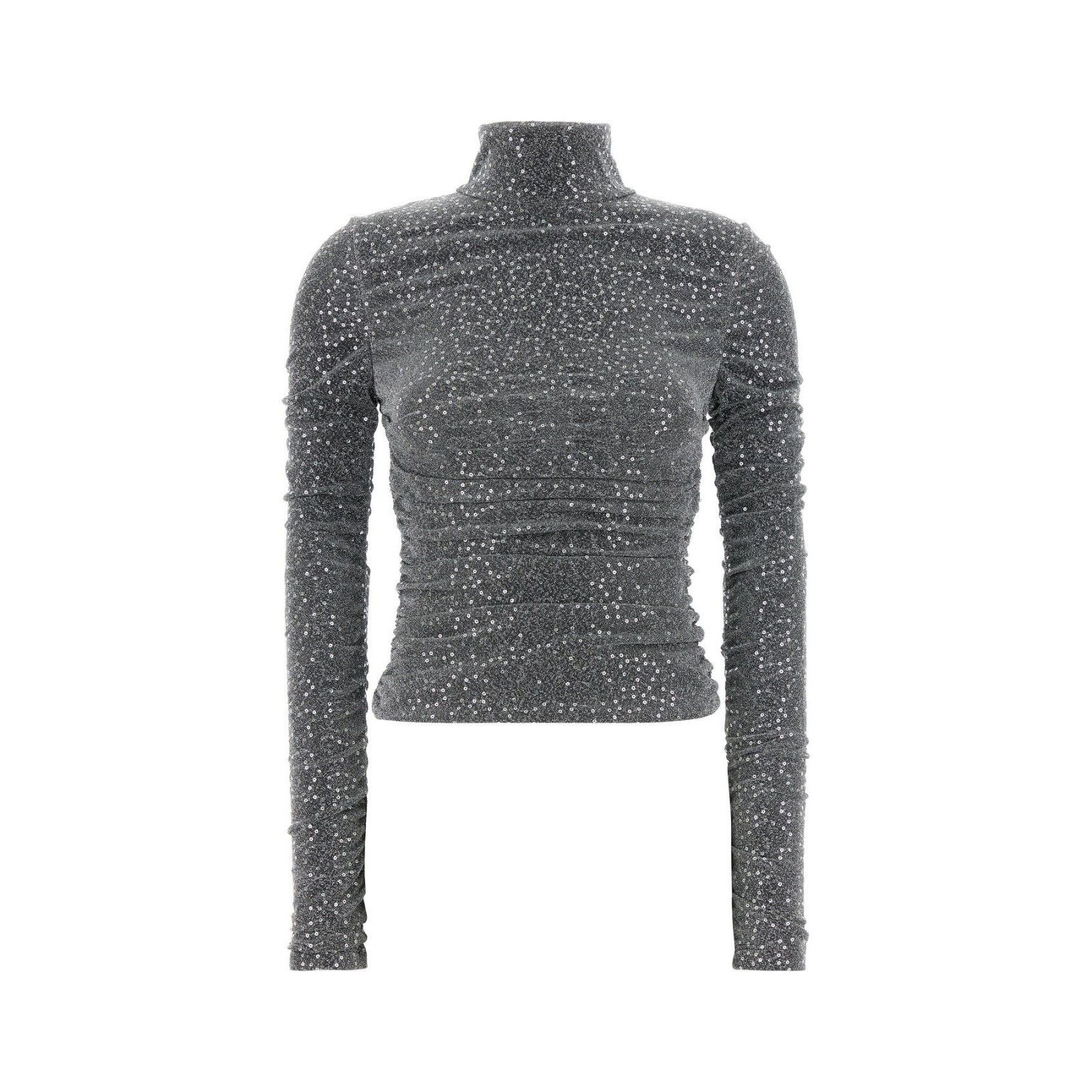 DOLCE&GABBANA Silver Jersey Top New And Authentic (Women's s