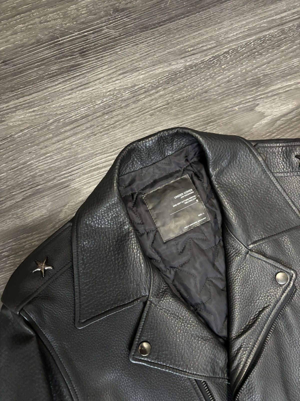 Undercover AW2000 Melting Pot Star Leather Jacket Size US L / EU 52-54 / 3 - 4 Thumbnail
