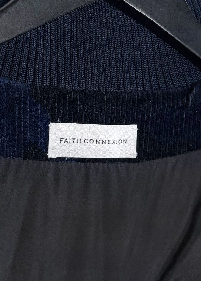 Faith Connexion Faith Connexion Blue Black Camo Corduroy Bomber Jacket Size US L / EU 52-54 / 3 - 5 Thumbnail