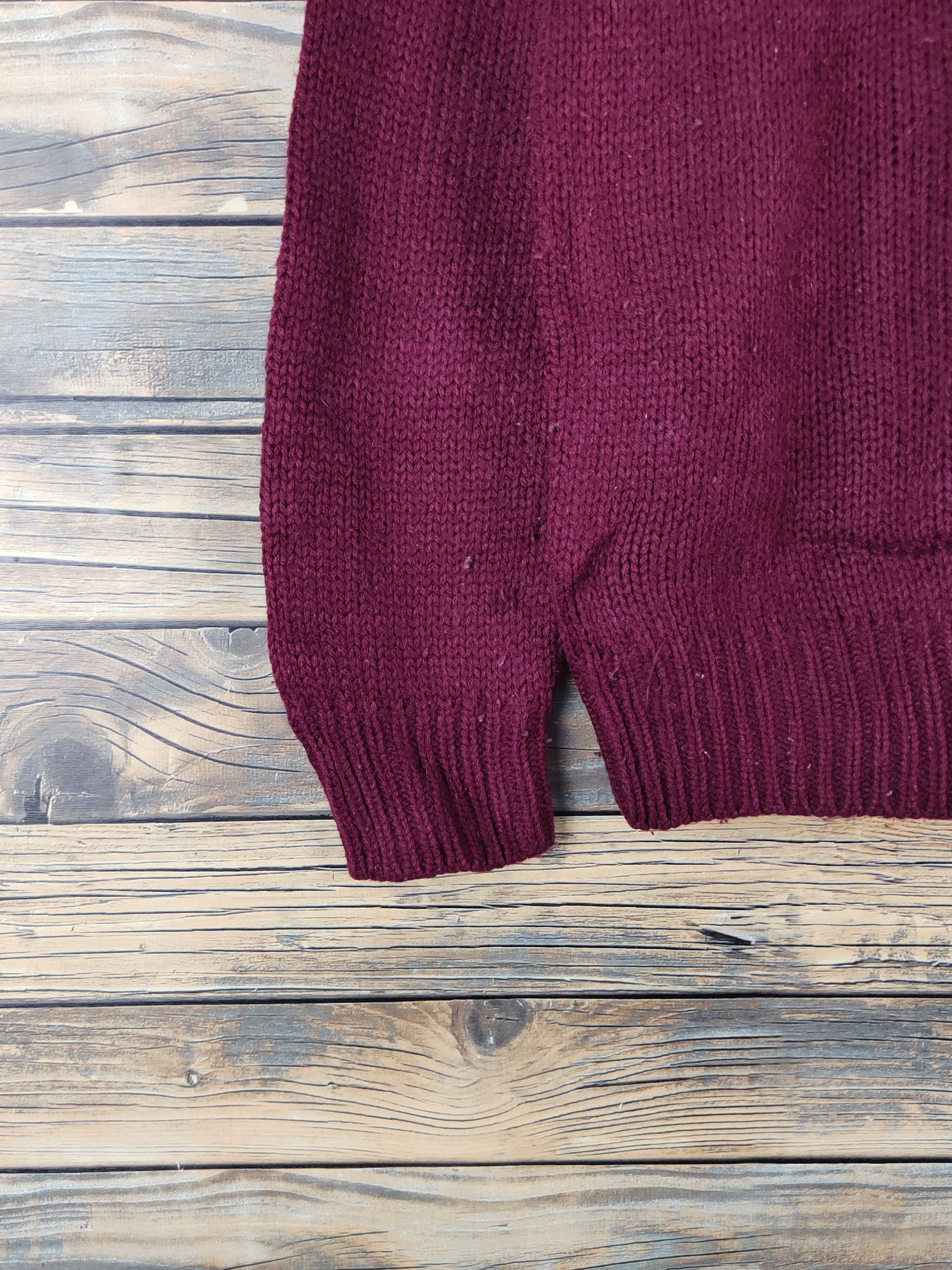 Homespun Knitwear × Japanese Brand × Vintage Uniqlo Maroon Knitwear Sweatshirts #W1249 Size US L / EU 52-54 / 3 - 4 Thumbnail
