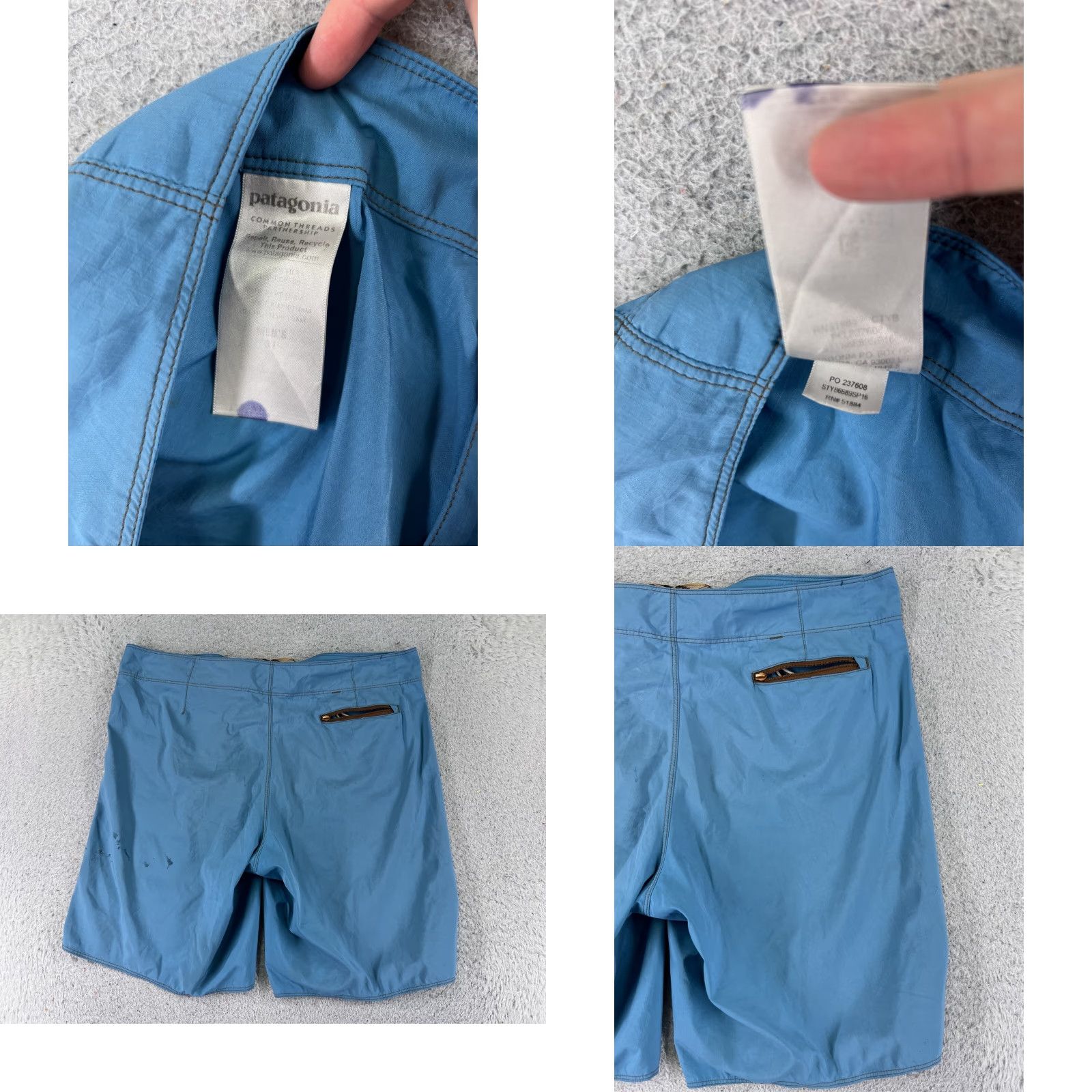 Patagonia Patagonia Board Shorts Mens 31 Blue 18'' Swim Trunks Nylon 100% Beach Pockets Read Size US 31 - 9 Thumbnail