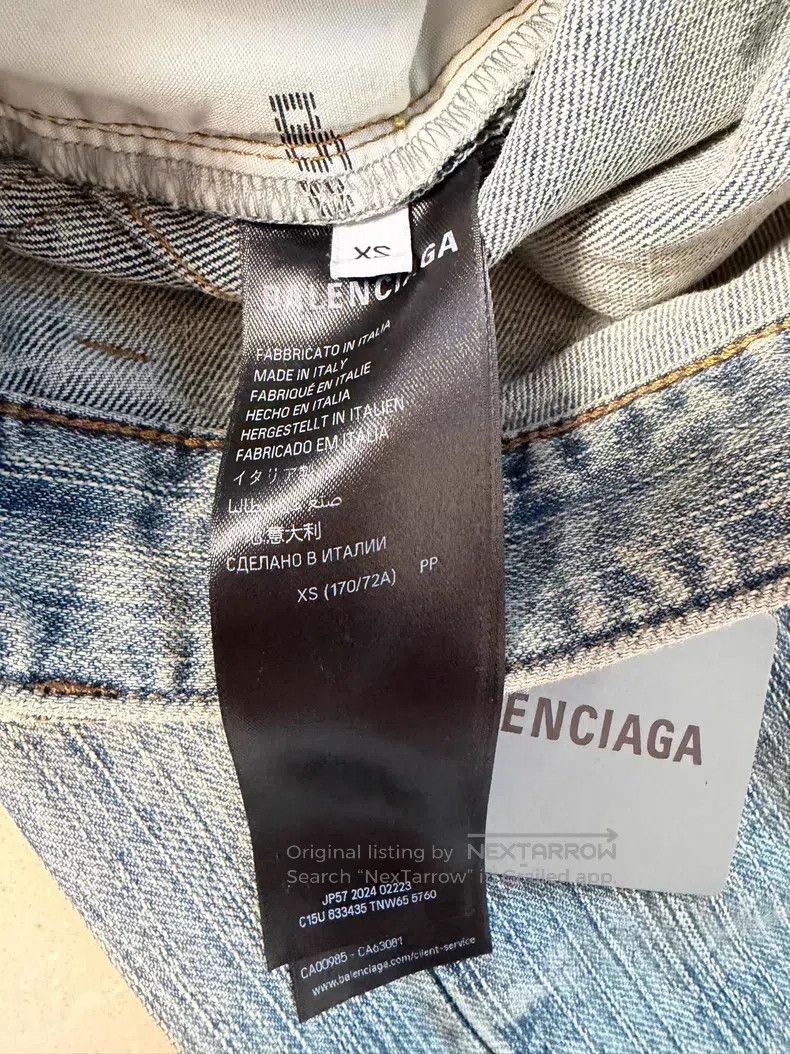 Balenciaga Balenciaga size XS Patchwork low-rise straight leg denim p Size US 30 / EU 46 - 4 Thumbnail