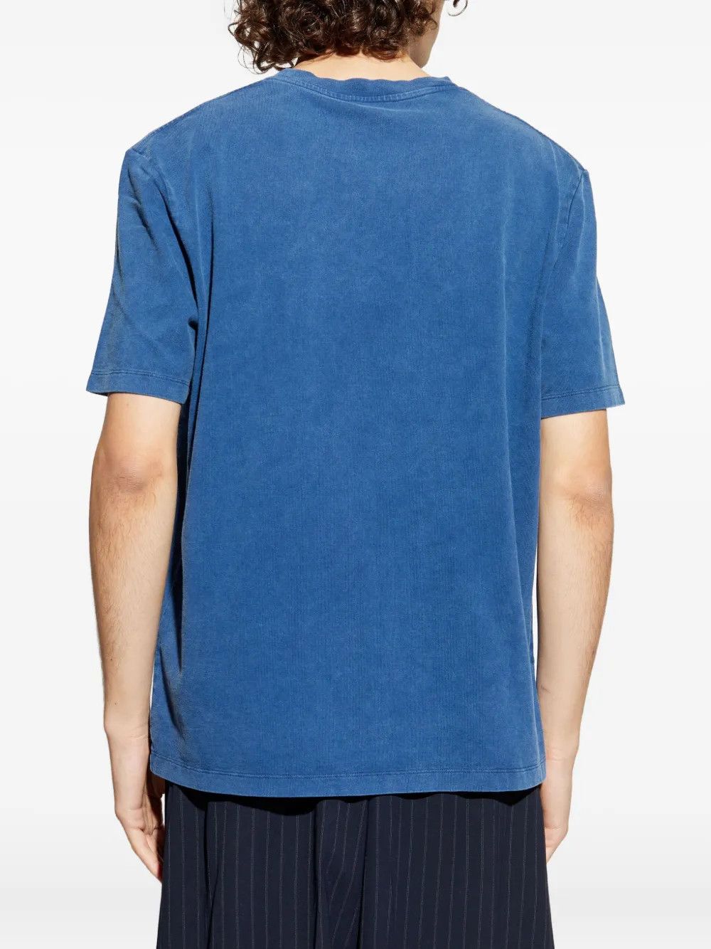 Balmain o1y0426 Logo Crewneck T-Shirt in Blue Size US S / EU 44-46 / 1 - 3 Thumbnail