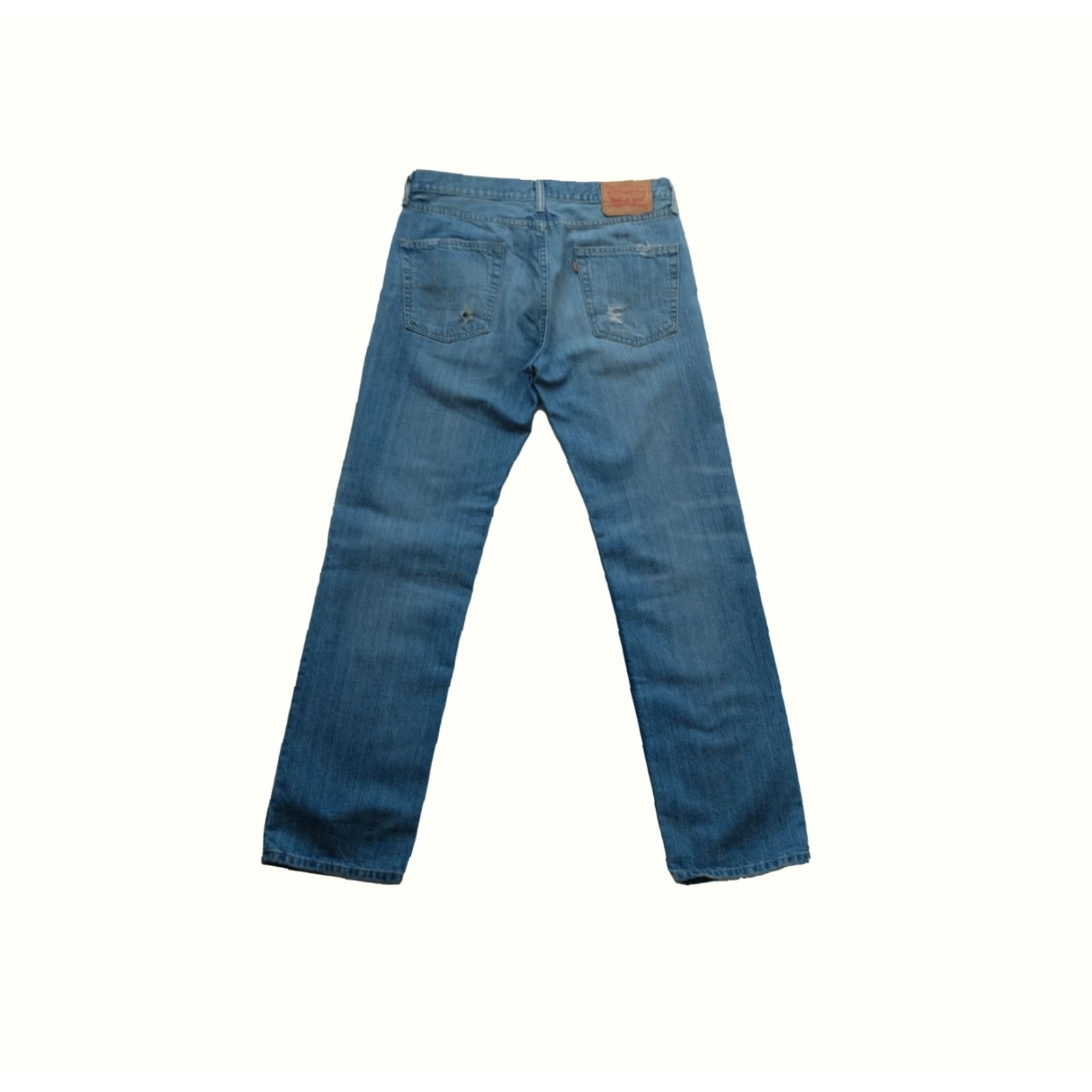 Levi's VINTAGE LEVI'S 514 JEANS 32x32 Distressed Blue 100% Cotton Mens Jeans 90s Style USA 9" Rise Size US 32 / EU 48 - 3 Thumbnail
