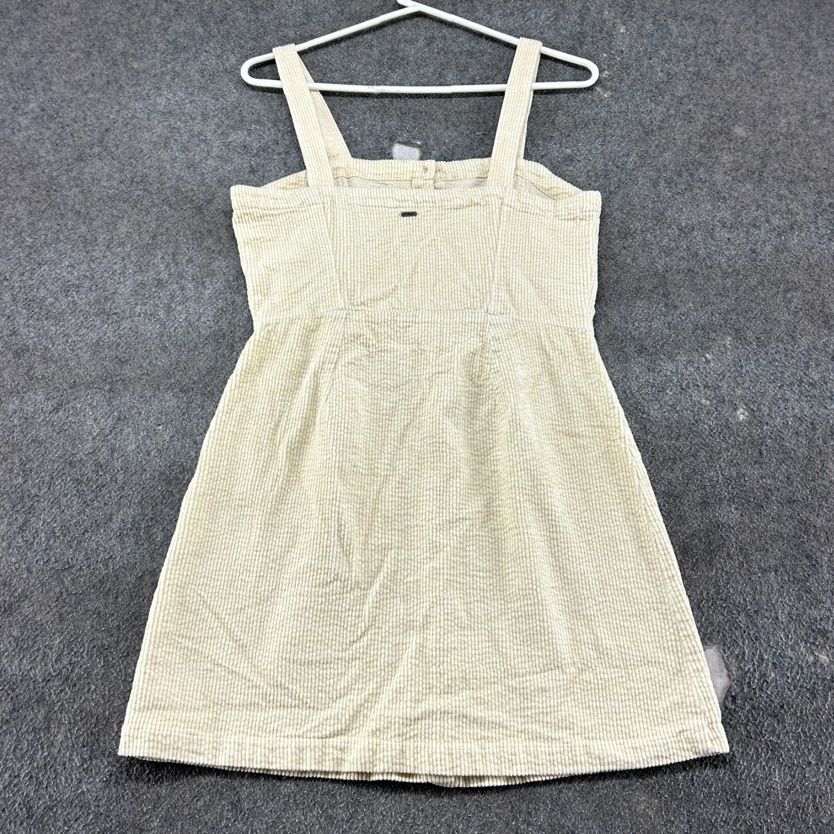 O'Neill O'Neill Corduroy Dress Womens M Ivory Mini Sleeveless Button Down Cotton Size 32" / US 10 / IT 46 - 5 Thumbnail