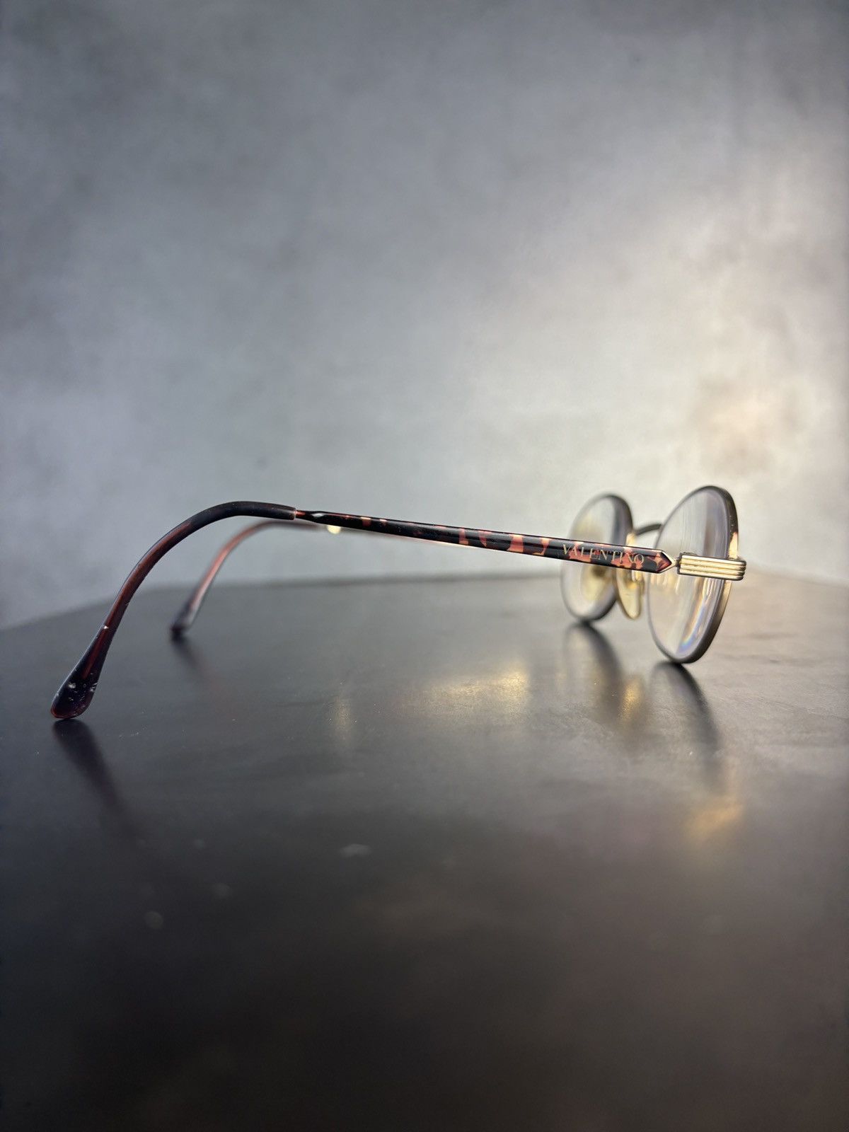 Valentino × Vintage 1980s Vintage Valentino Frames Eyeglasses V395 Oval Rounded Size ONE SIZE - 8 Thumbnail