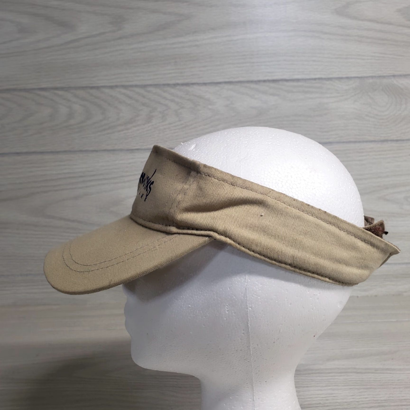 Vintage Waterworks Visor Hat Cap Unisex Adults One Size Adjustable Tan Brown Waterpark Hat Size ONE SIZE - 4 Thumbnail