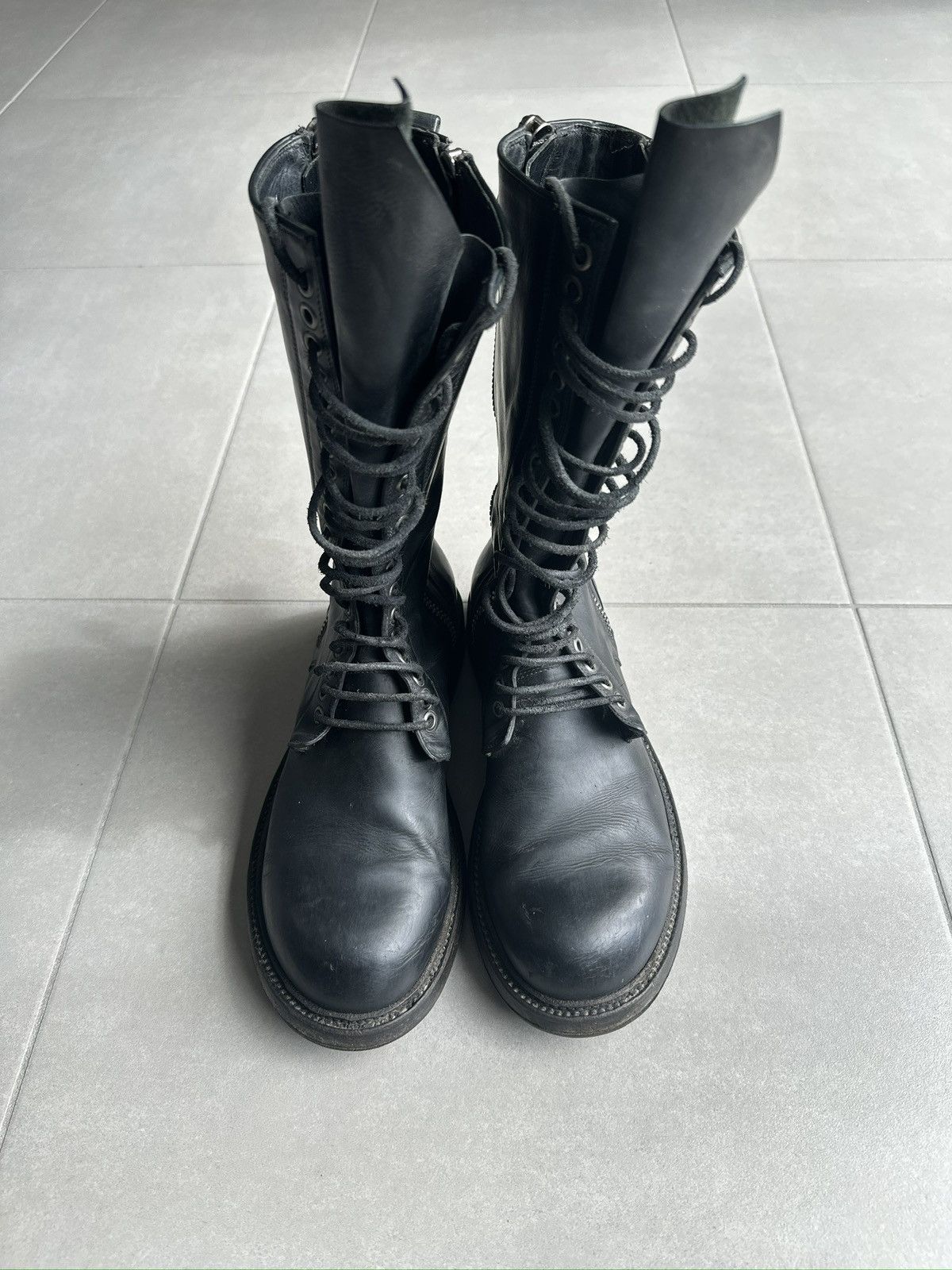 Rick Owens Rick Owens AW16 “Mastodon” high combat boots Size US 9 / EU 42 - 6 Thumbnail