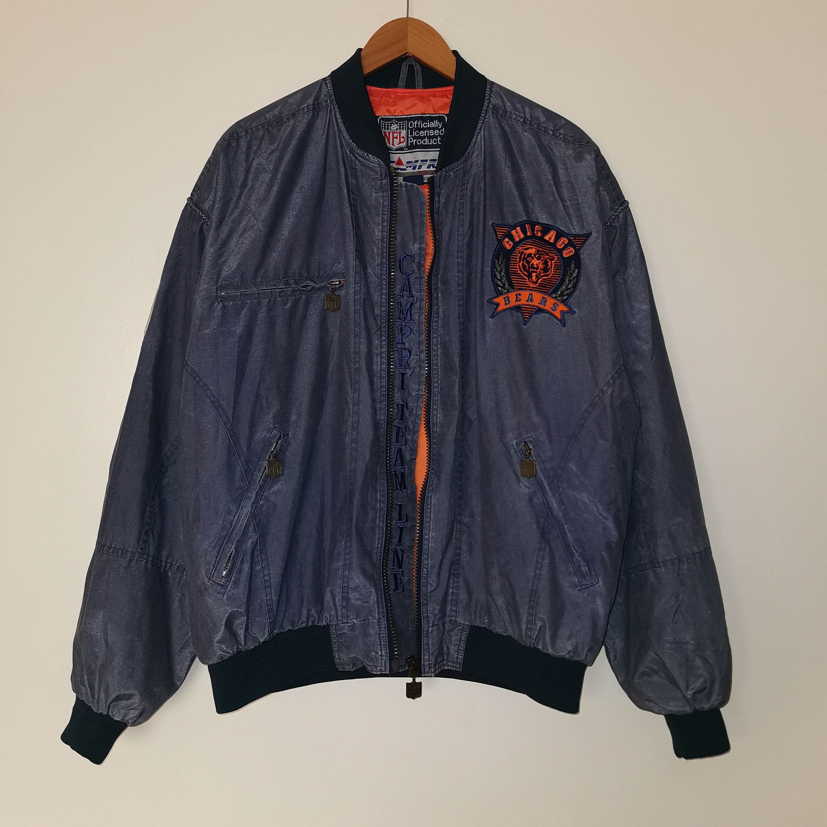 NFL Rare NFL Chicago bears Bomber vintage jacket 90's campri Size US XL / EU 56 / 4 - 8 Thumbnail