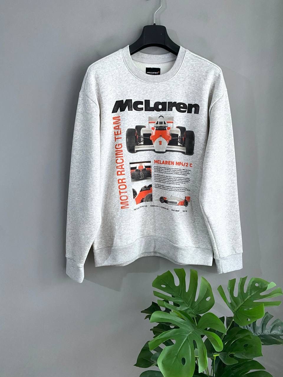 Formula 1 McLaren Formula 1 Team Graphic Print Logo Grey Sweatshirt, L Size US L / EU 52-54 / 3 - 1 Thumbnail