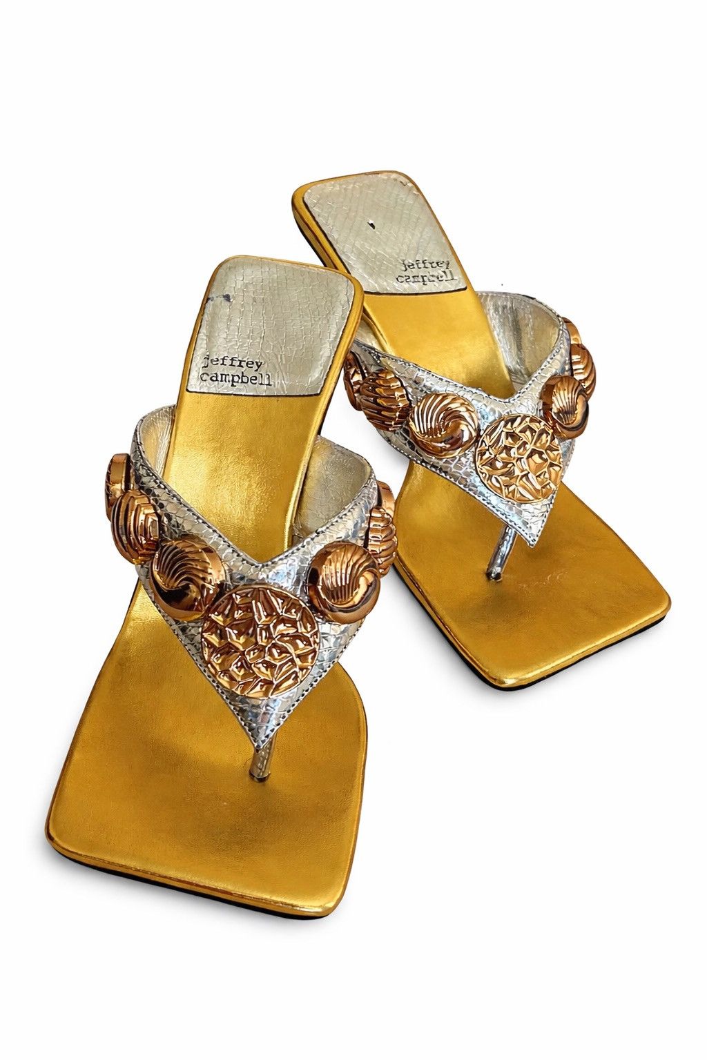 Jeffrey Campbell Jeffrey Campbell SIDORA Heels – Silver Snake Gold – Size 9.5 Size US 9.5 / IT 39.5 - 3 Thumbnail