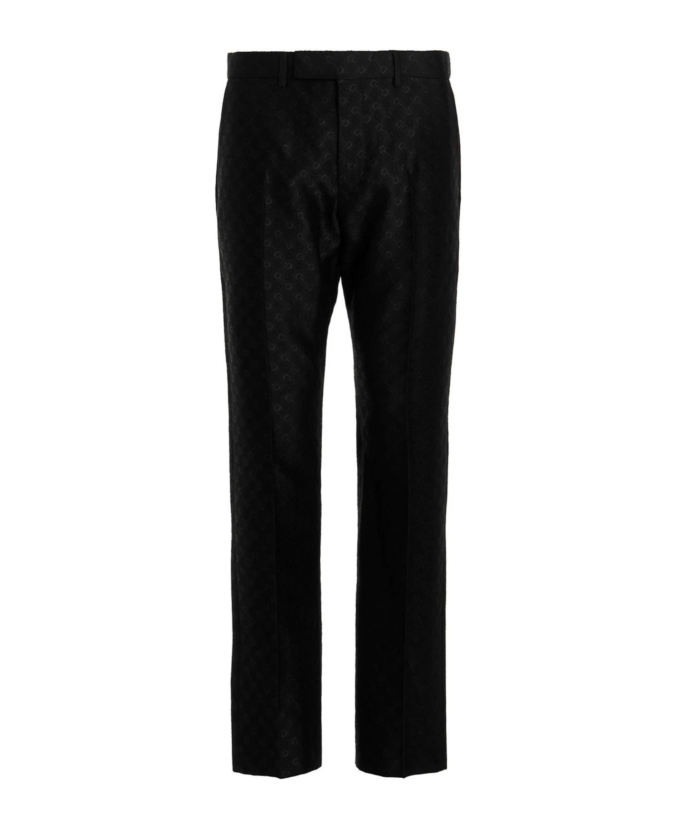 Gucci o1loc1c0226 720965 Wool Silk Horsebit Skinny Pant in Black Size US 30 / EU 46 - 1 Thumbnail