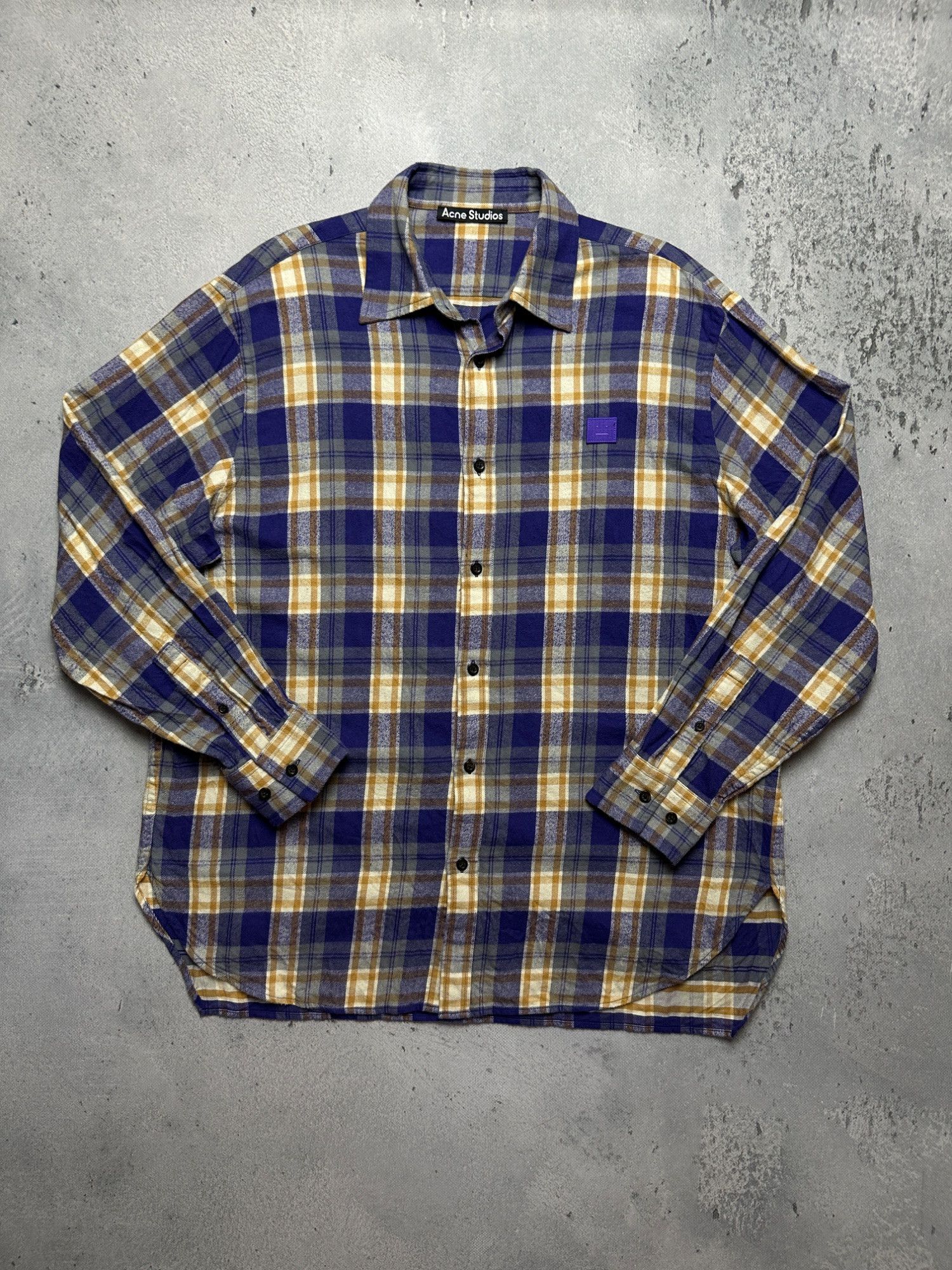 Acne Studios Acne Studios Checked Plaid Button-Up Embroidered Face Logo Size US S / EU 44-46 / 1 - 7 Thumbnail
