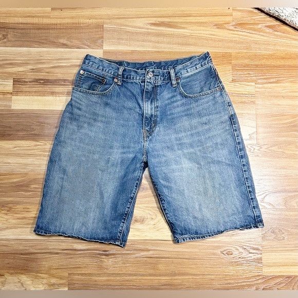 Levi's Vintage Clothing Vintage Y2K Levis 569 Blue Denim Loose Baggy Jorts Shorts Size US 34 / EU 50 - 1 Thumbnail