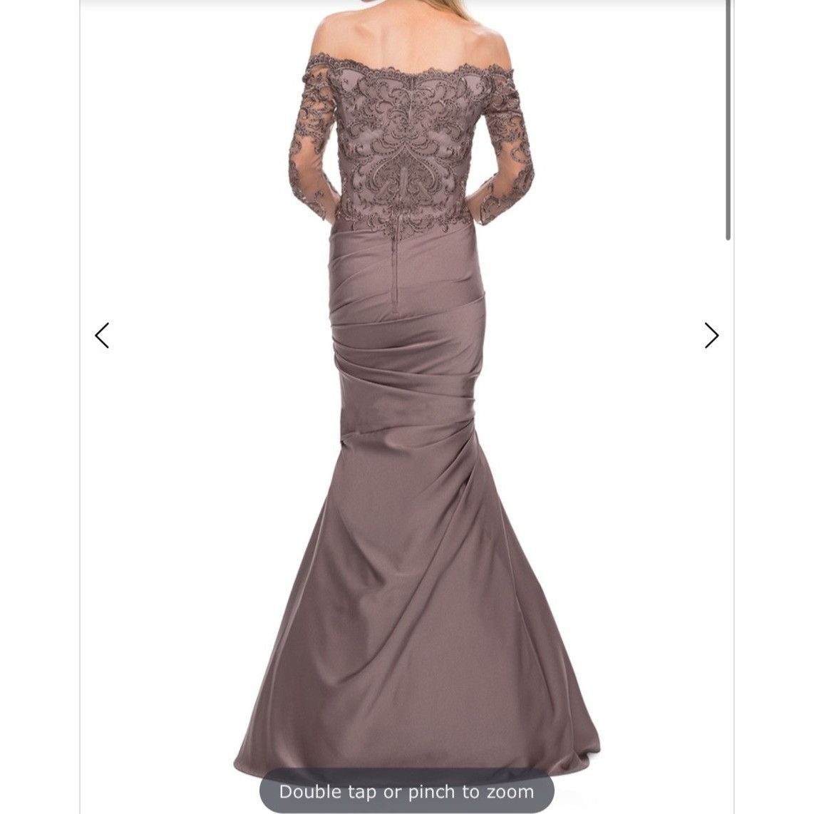 Other La Femme Off-The-Shoulder Gown With Lace Bodice & Satin Skir Size XL / US 12-14 / IT 48-50 - 10 Thumbnail