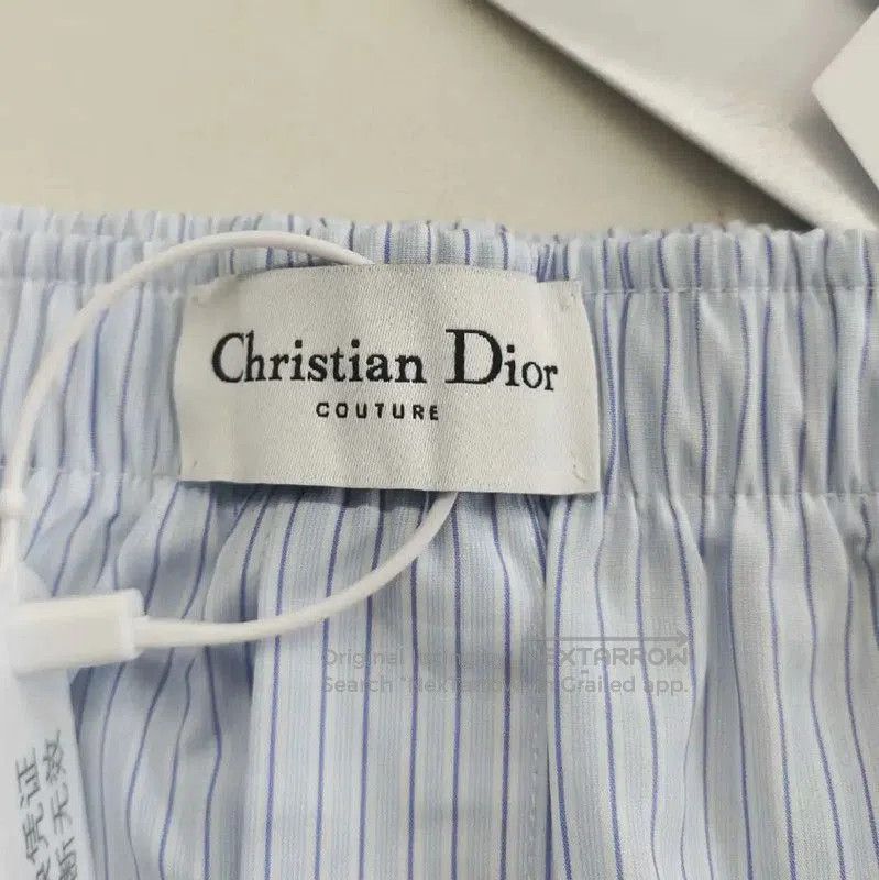 Dior Dior Summer Light Blue Striped Shorts . Size 35" - 3 Thumbnail