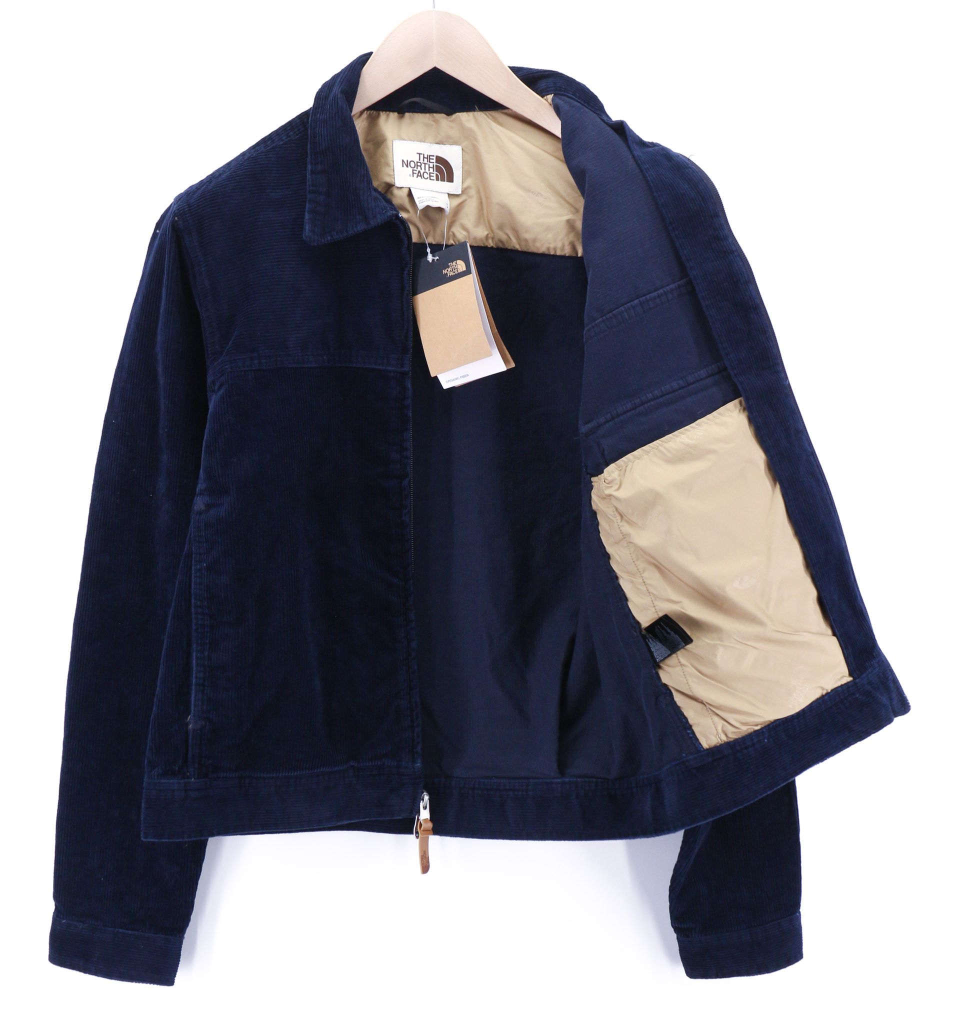 The North Face S Organic Fiber Corduroy Lined Blue Zip Jacket 79750 Size US S / EU 44-46 / 1 - 4 Thumbnail