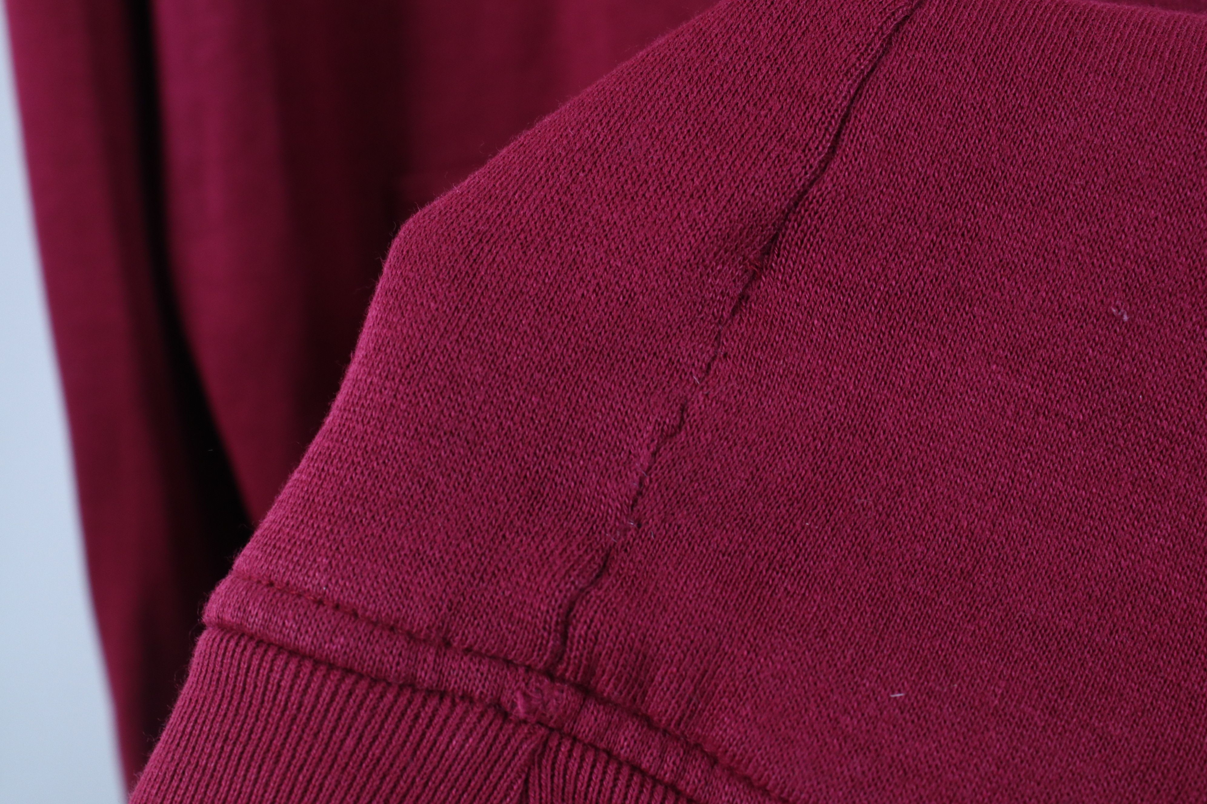 Vintage Vintage 90s Streetwear Blank Knit Hoodie Sweatshirt Red Size US XXL / EU 58 / 5 - 7 Thumbnail